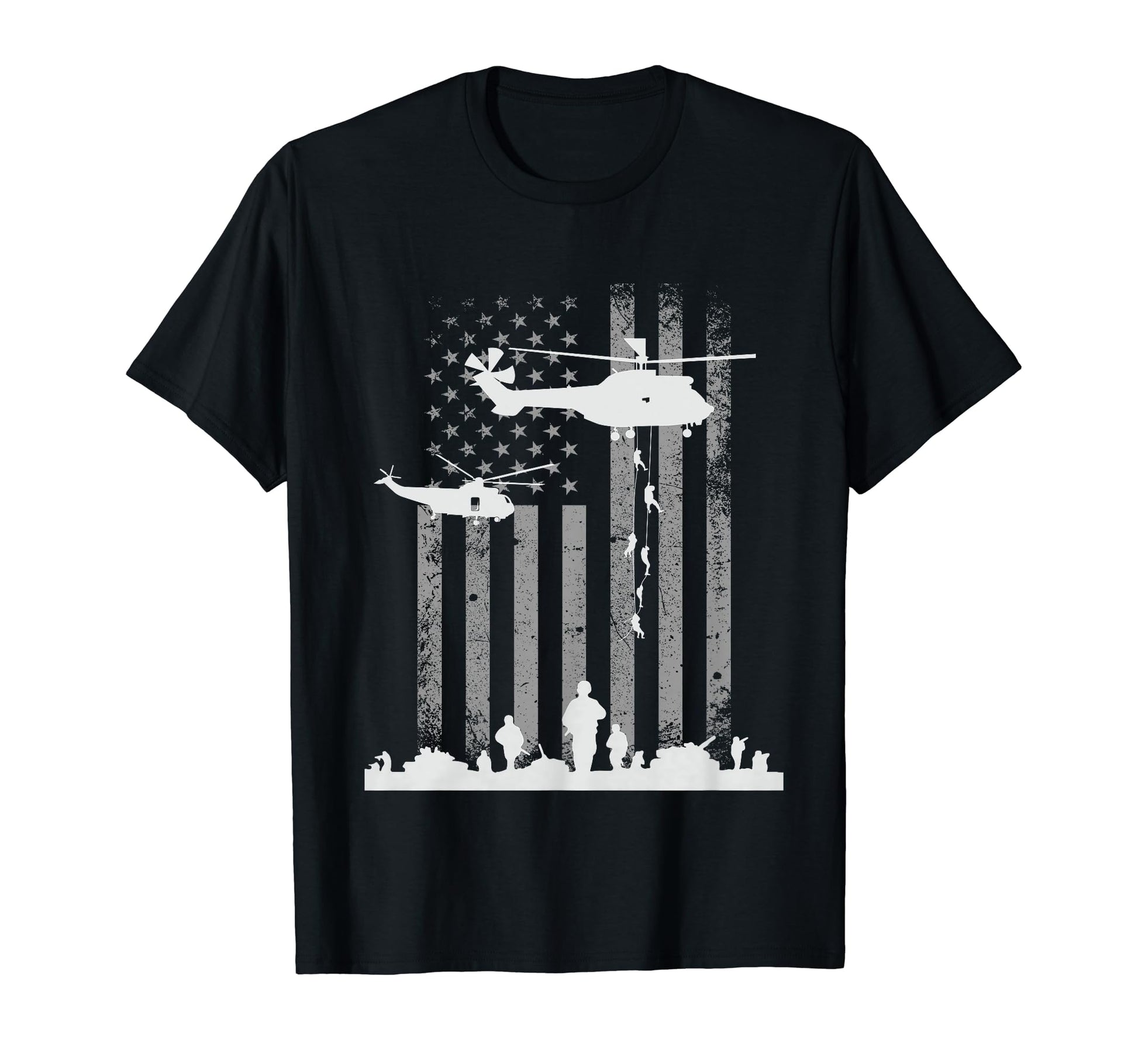 Usa Flag Tees Memorial Day Military T-Shirt - Custom Art Print Unisex - T-Shirt, Sweatshirt, Hoodie