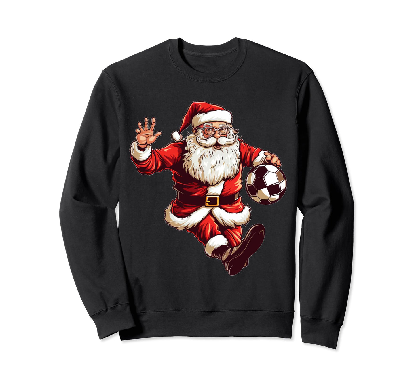 Santas Claus Soccer Sweatshirt - Minimalist Print for Adults - T-Shirt, Sweatshirt, Hoodie