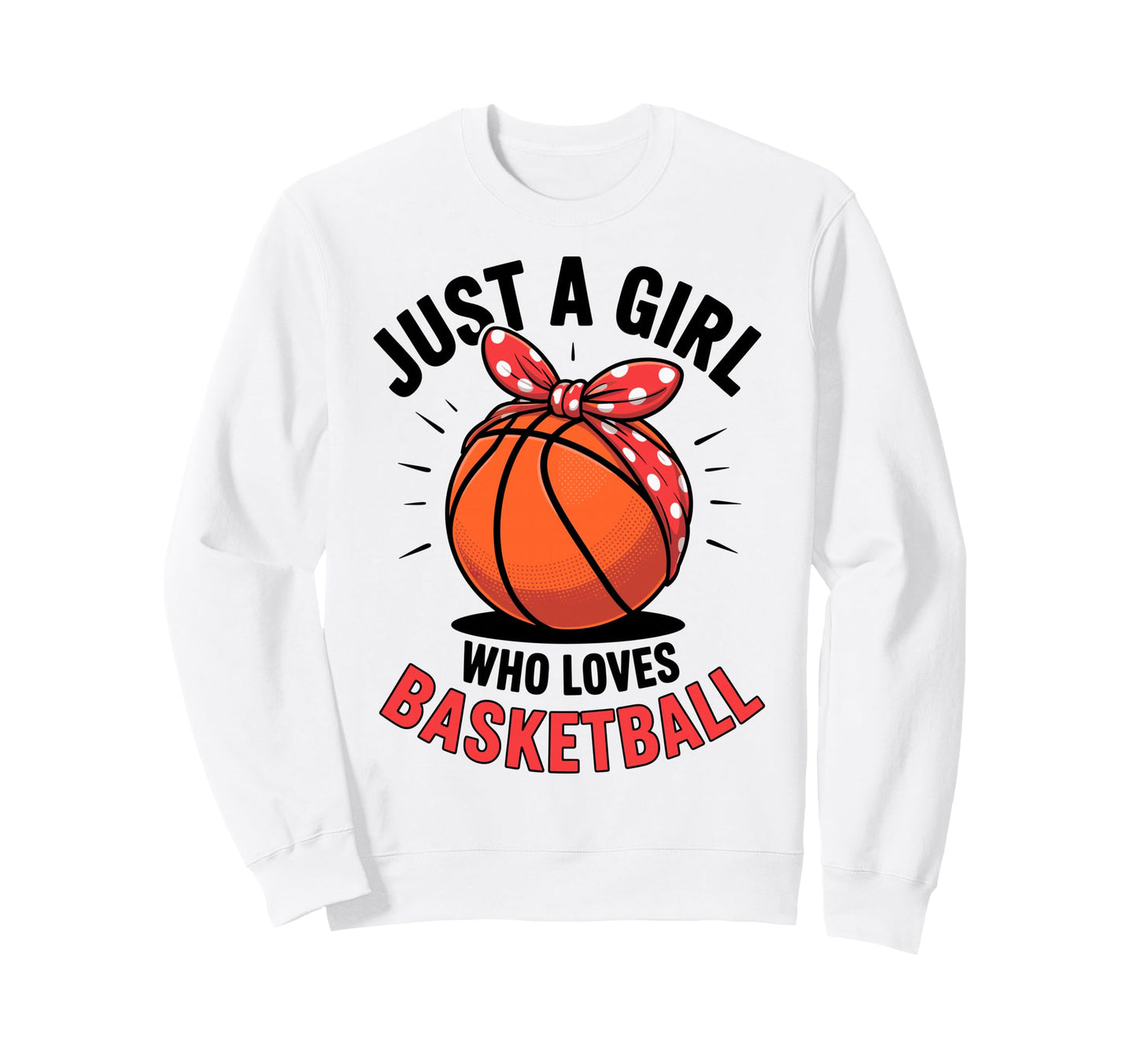 Just Who Loves Basketball Ball Bandana Sweatshirt - Graphic Print Unisex - T-Shirt, Sweatshirt, Hoodie