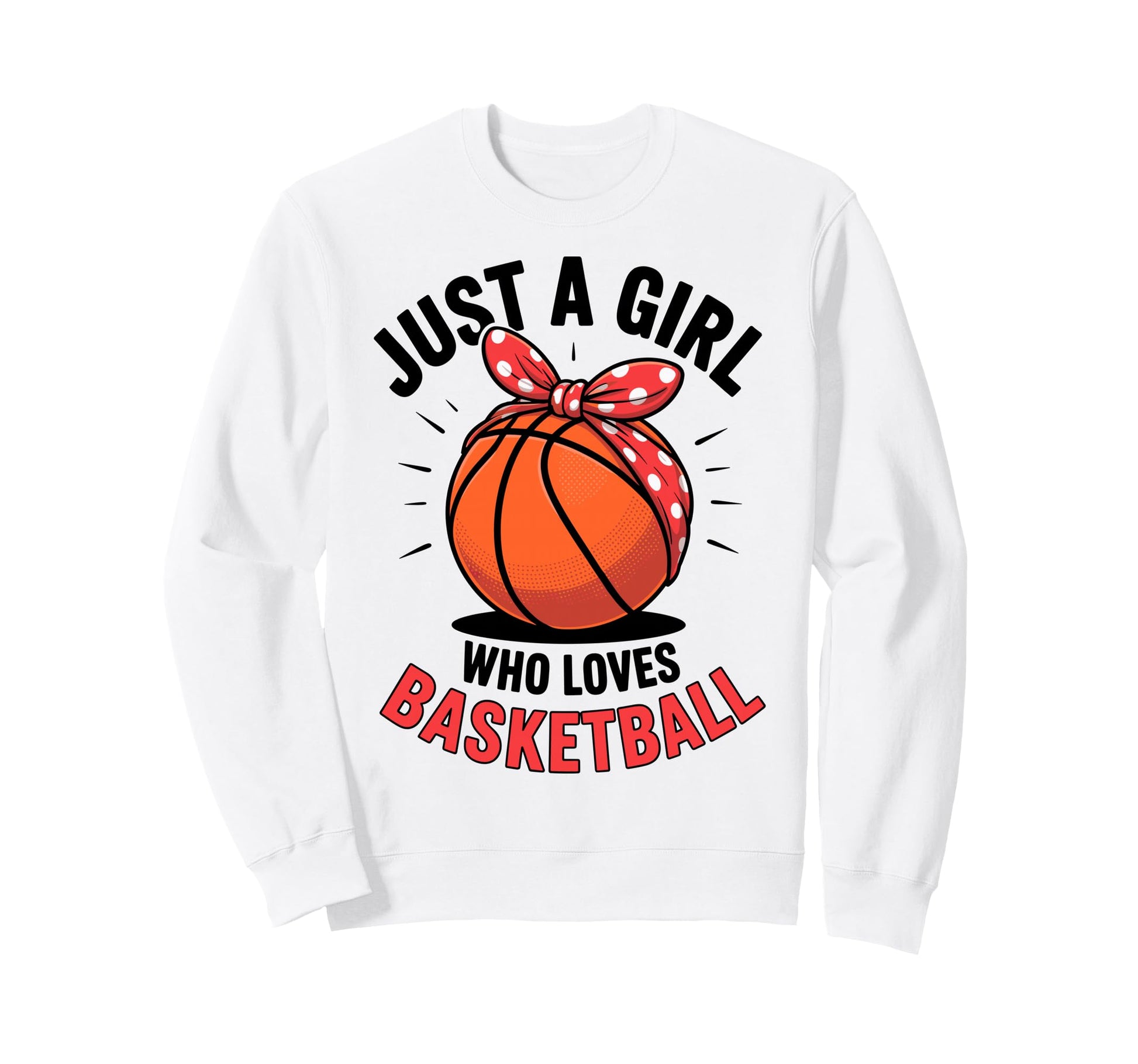 Just Who Loves Basketball Ball Bandana Sweatshirt - Graphic Print Unisex - T-Shirt, Sweatshirt, Hoodie