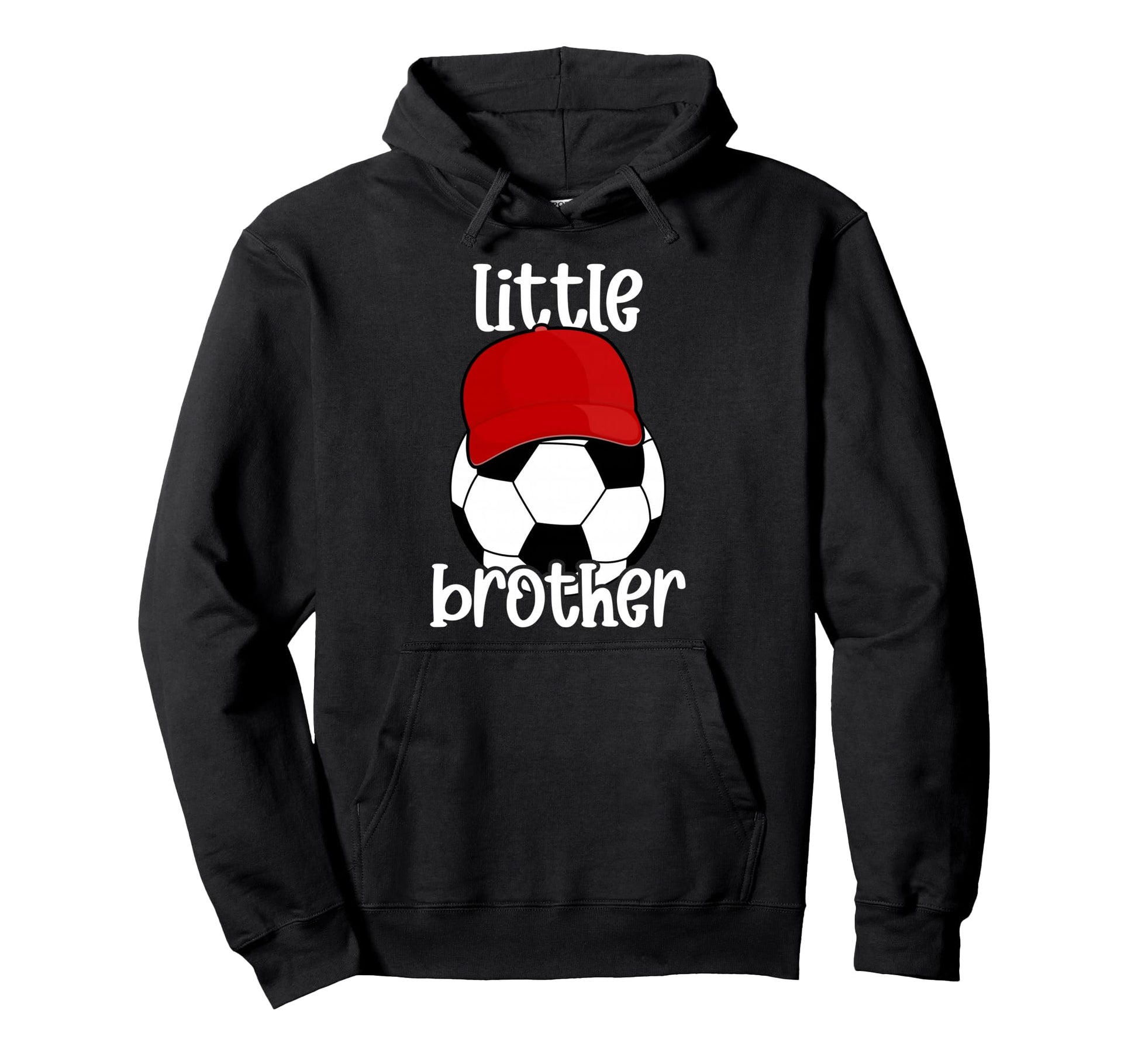 Little Brother Soccer Brother Soccer Hoodie - Trendy Graphic Men Women - T-Shirt, Sweatshirt, Hoodie