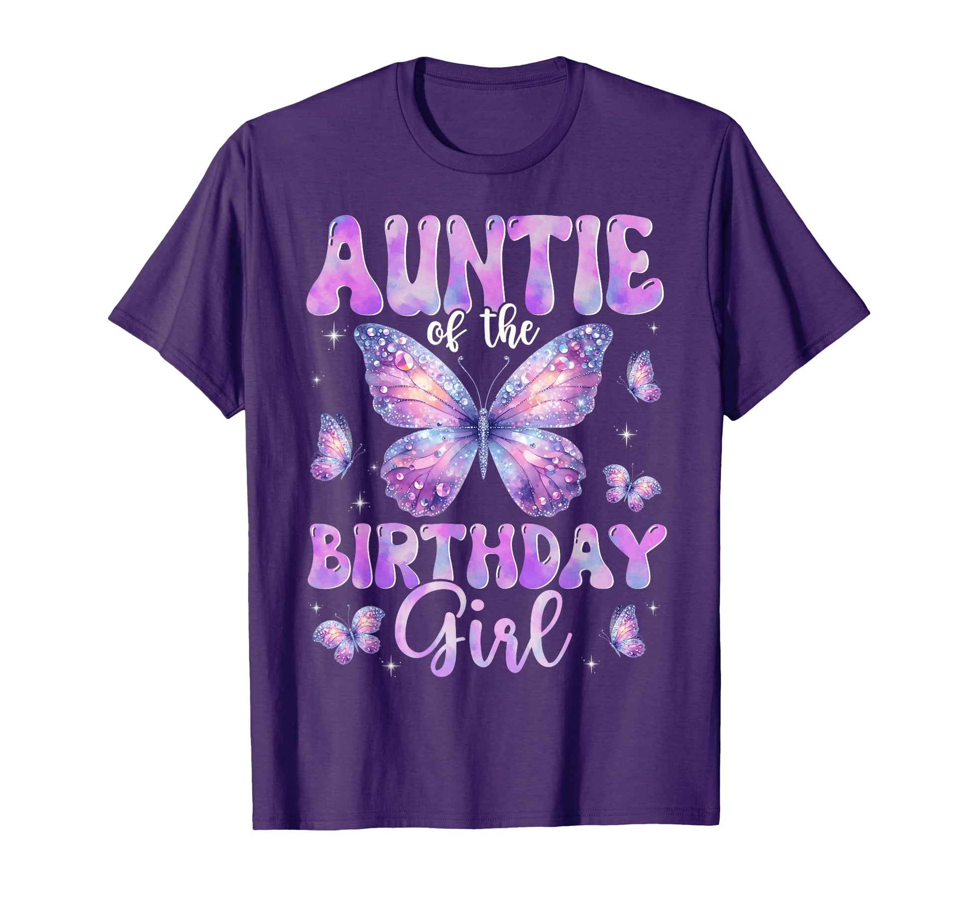 Auntie Birthday Butterfly Family T-Shirt - Novelty Apparel Men Women - T-Shirt, Sweatshirt, Hoodie