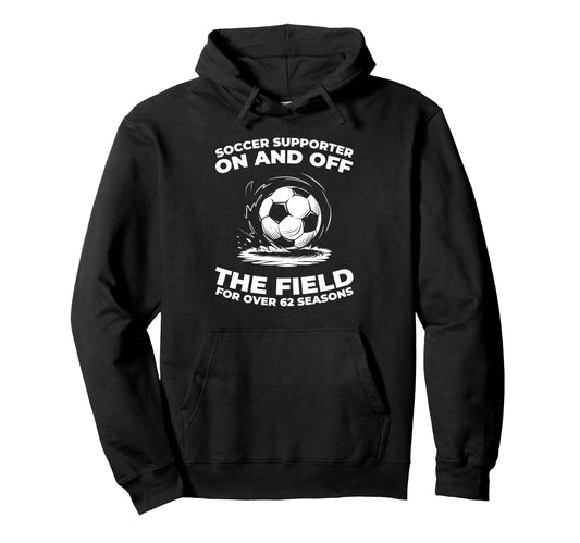 62 Years Old Player Team Sports Hoodie - Fun Novelty Design for Adults - T-Shirt, Sweatshirt, Hoodie