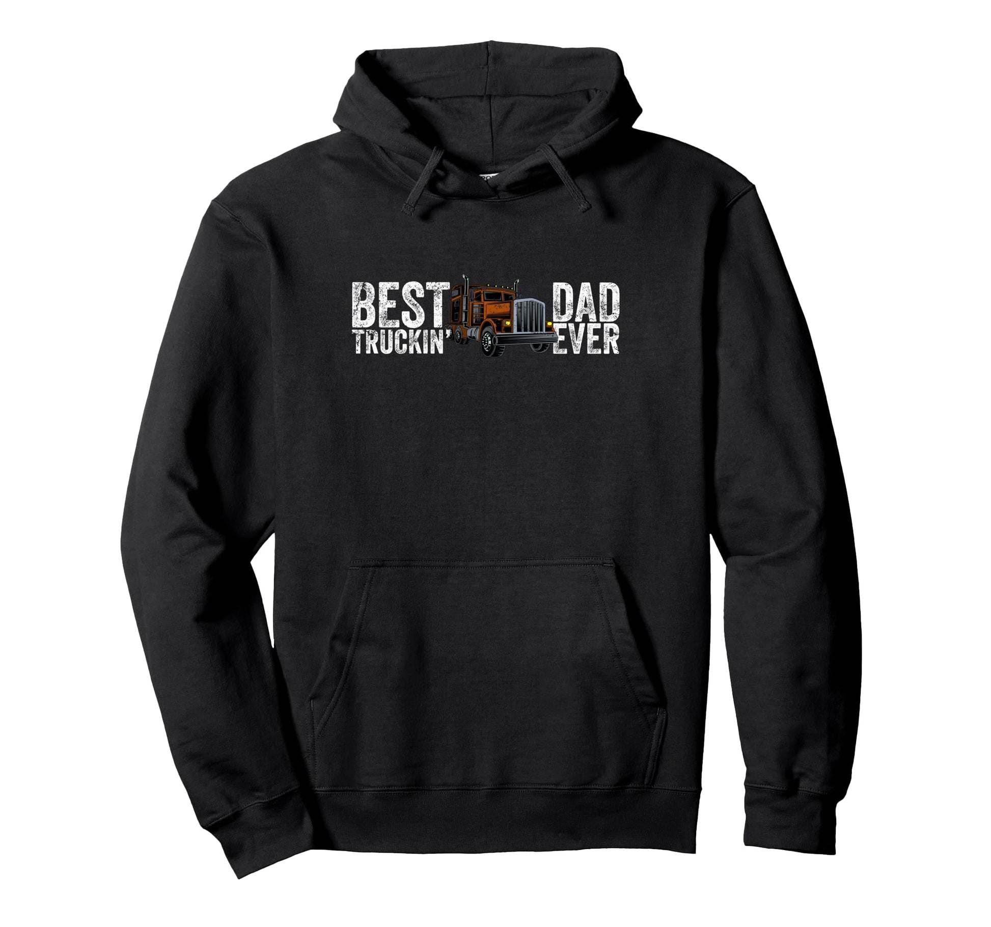 Trucker Dad Daddy Truck Hoodie - Graphic Print Men Women - T-Shirt, Sweatshirt, Hoodie