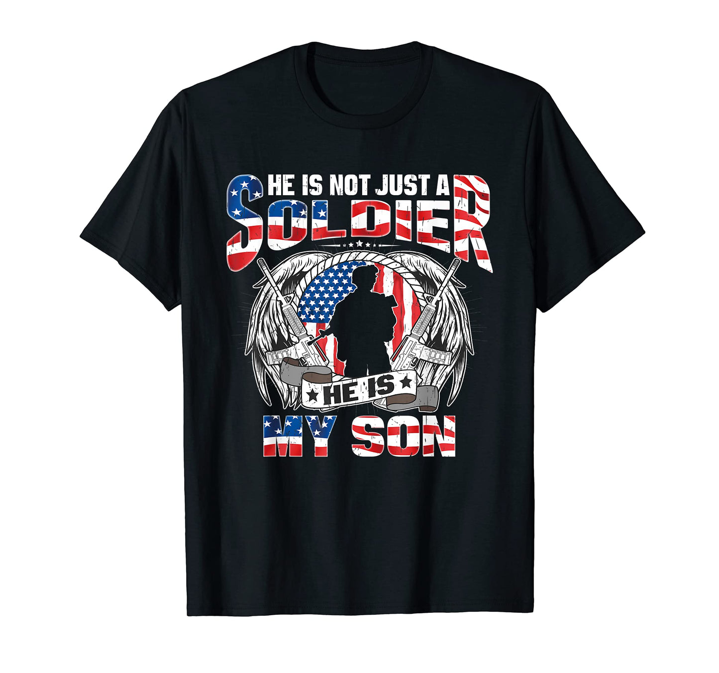 My Son Is Soldier Hero Proud Army Mom T-Shirt - Novelty Apparel for Adults - T-Shirt, Sweatshirt, Hoodie