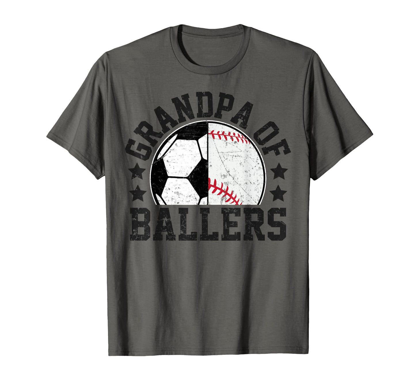 Grandpa Ballers Soccer Baseball T-Shirt - Casual Everyday Wear Men Women - T-Shirt, Sweatshirt, Hoodie