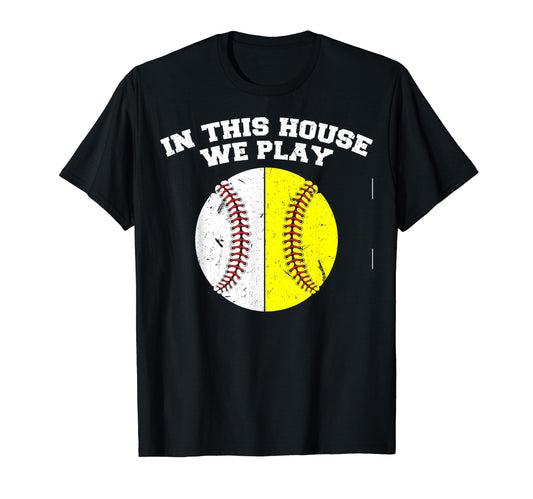 Ballers We Play Ball Mom Dad Baseball T-Shirt - Fun Novelty Design Unisex - T-Shirt, Sweatshirt, Hoodie