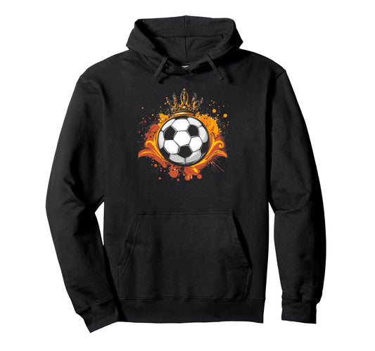 Awesome Soccer Ball Fit King Costume Hoodie - Graphic Print Men Women - T-Shirt, Sweatshirt, Hoodie