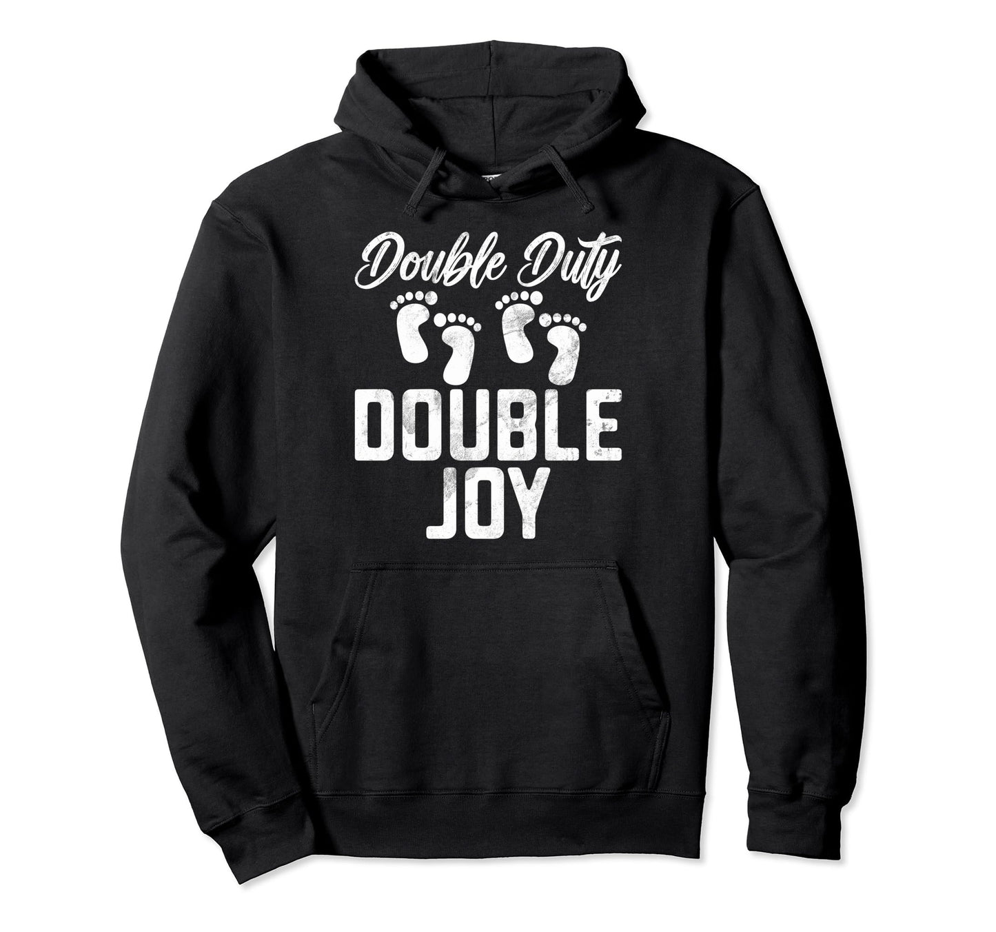 Double Duty Double Joy Twin Dad Hoodie - Minimalist Print for Adults - T-Shirt, Sweatshirt, Hoodie