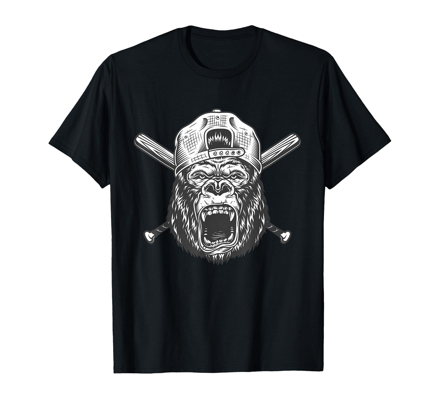 Gorilla Baseball Player Gorilla Head T-Shirt - Fun Novelty Design Unisex - T-Shirt, Sweatshirt, Hoodie