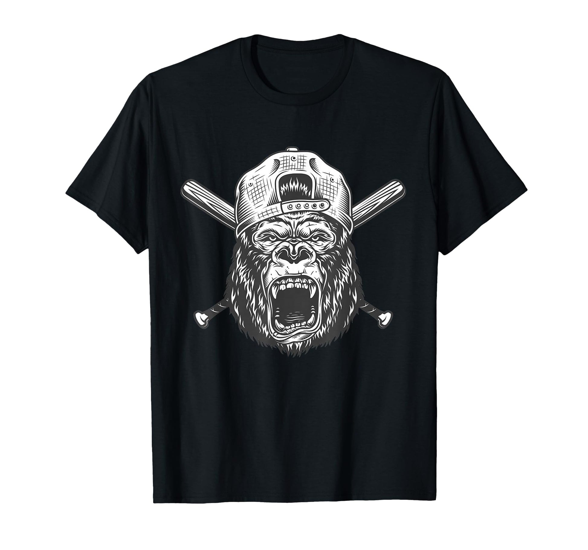 Gorilla Baseball Player Gorilla Head T-Shirt - Fun Novelty Design Unisex - T-Shirt, Sweatshirt, Hoodie