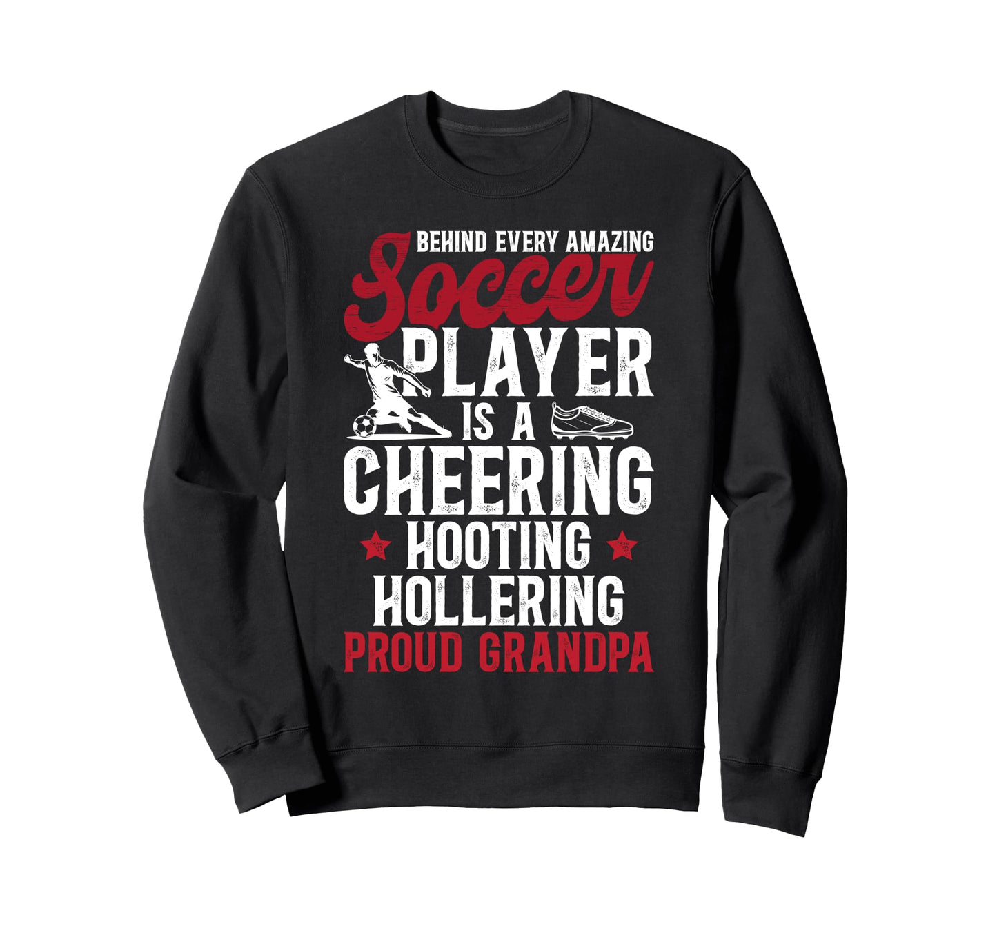 Proud Grandpa Soccer Player Sweatshirt - Custom Art Print for Adults - T-Shirt, Sweatshirt, Hoodie