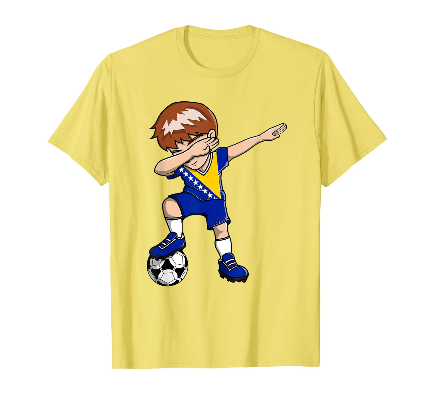 Dabbing Soccer Bosnia Herzegovina T-Shirt - Graphic Print for Adults - T-Shirt, Sweatshirt, Hoodie