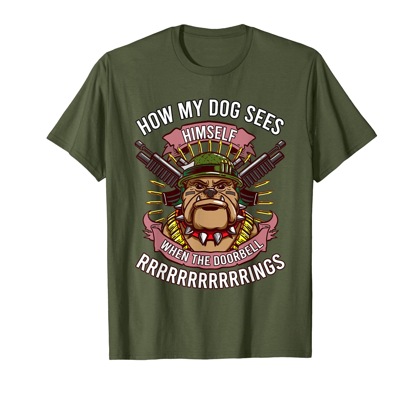 English Bulldog And Veteran Military Dog Dad T-Shirt - Graphic Print Unisex - T-Shirt, Sweatshirt, Hoodie
