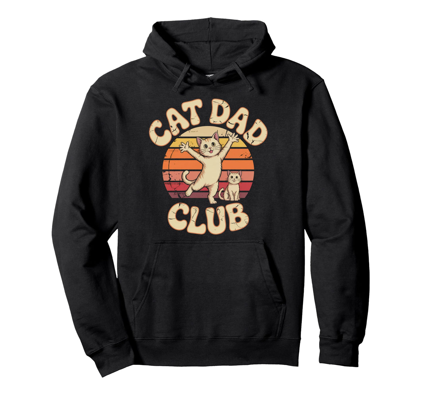 Cat Dad Club Cat Father Daddy Kitten Hoodie - Aesthetic Graphic for Adults - T-Shirt, Sweatshirt, Hoodie