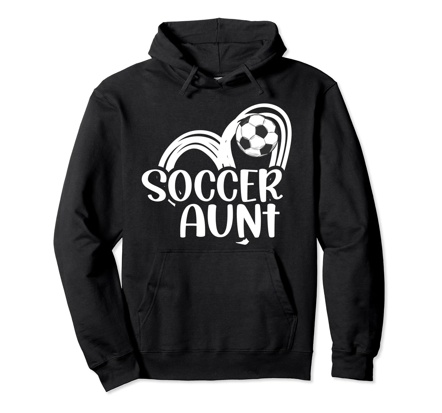 Soccer Aunt Heart Aunt Soccer Player Hoodie - Graphic Print Men Women - T-Shirt, Sweatshirt, Hoodie