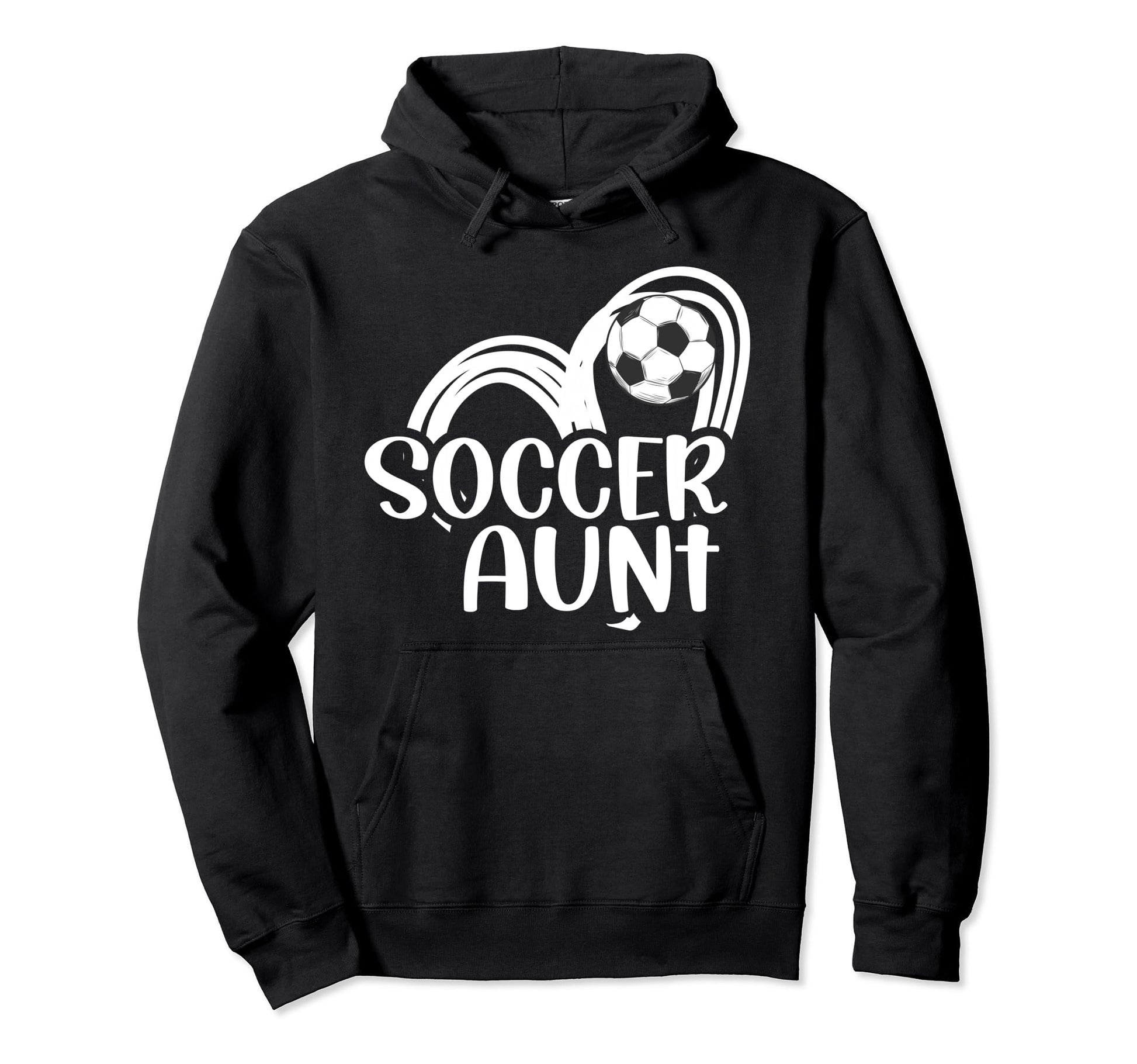 Soccer Aunt Heart Aunt Soccer Player Hoodie - Graphic Print Men Women - T-Shirt, Sweatshirt, Hoodie
