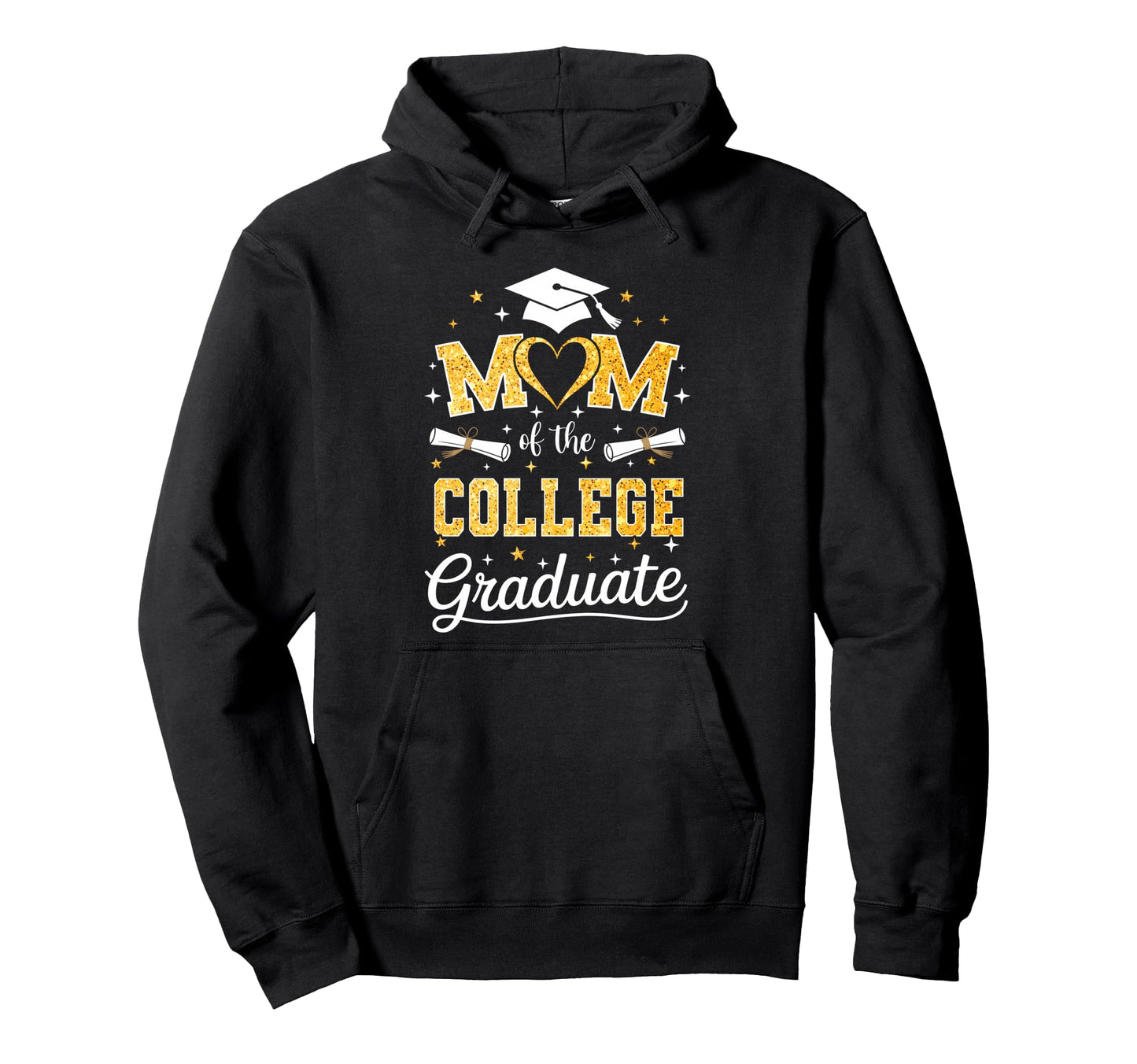Mom College Graduate Senior Graduation Hoodie - Minimalist Print Unisex - T-Shirt, Sweatshirt, Hoodie
