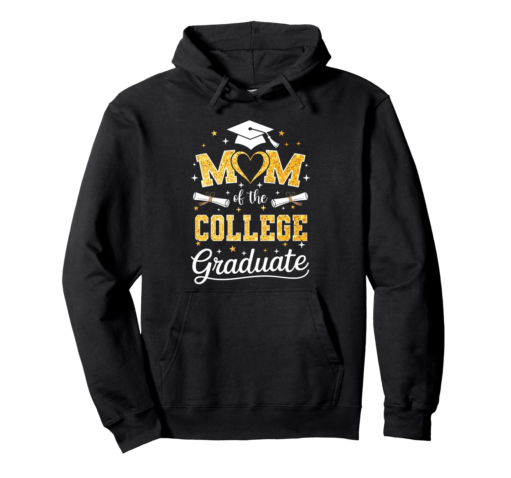 Mom College Graduate Senior Graduation Hoodie - Minimalist Print Unisex - T-Shirt, Sweatshirt, Hoodie