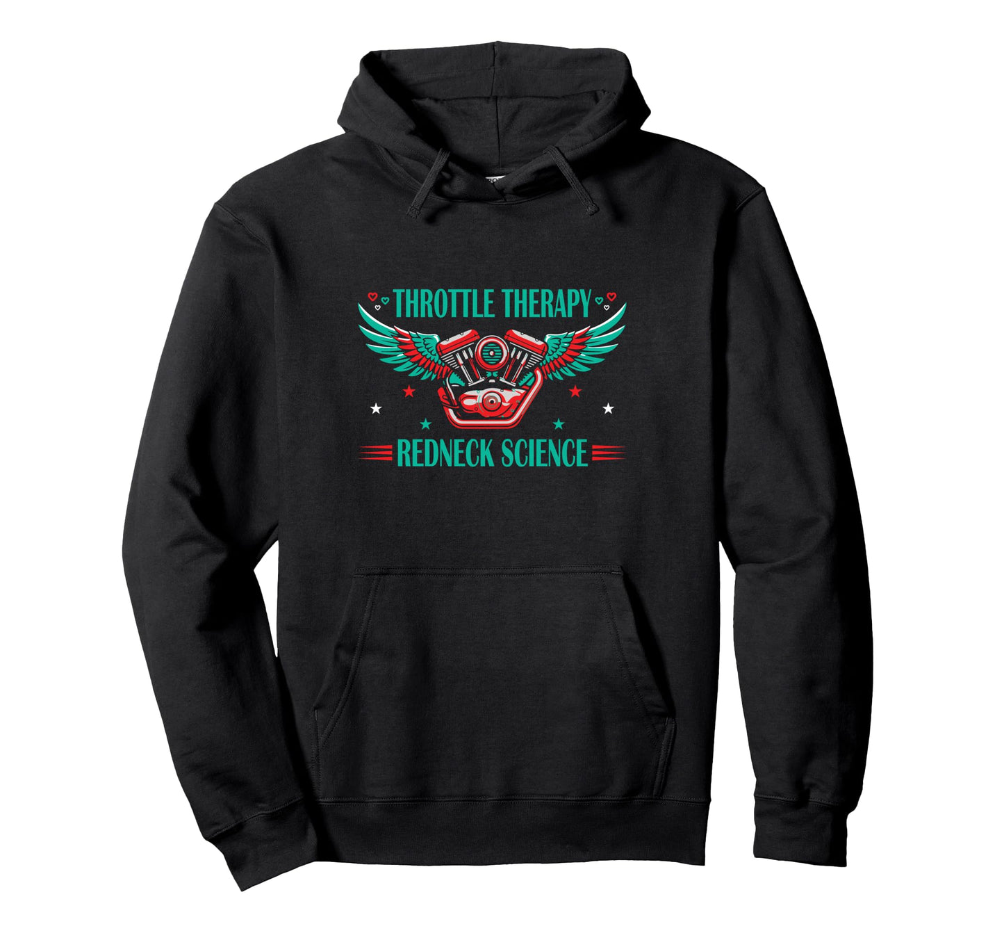 Throttle Garage Therapy Redneck Science Hoodie - Graphic Print for Adults - T-Shirt, Sweatshirt, Hoodie