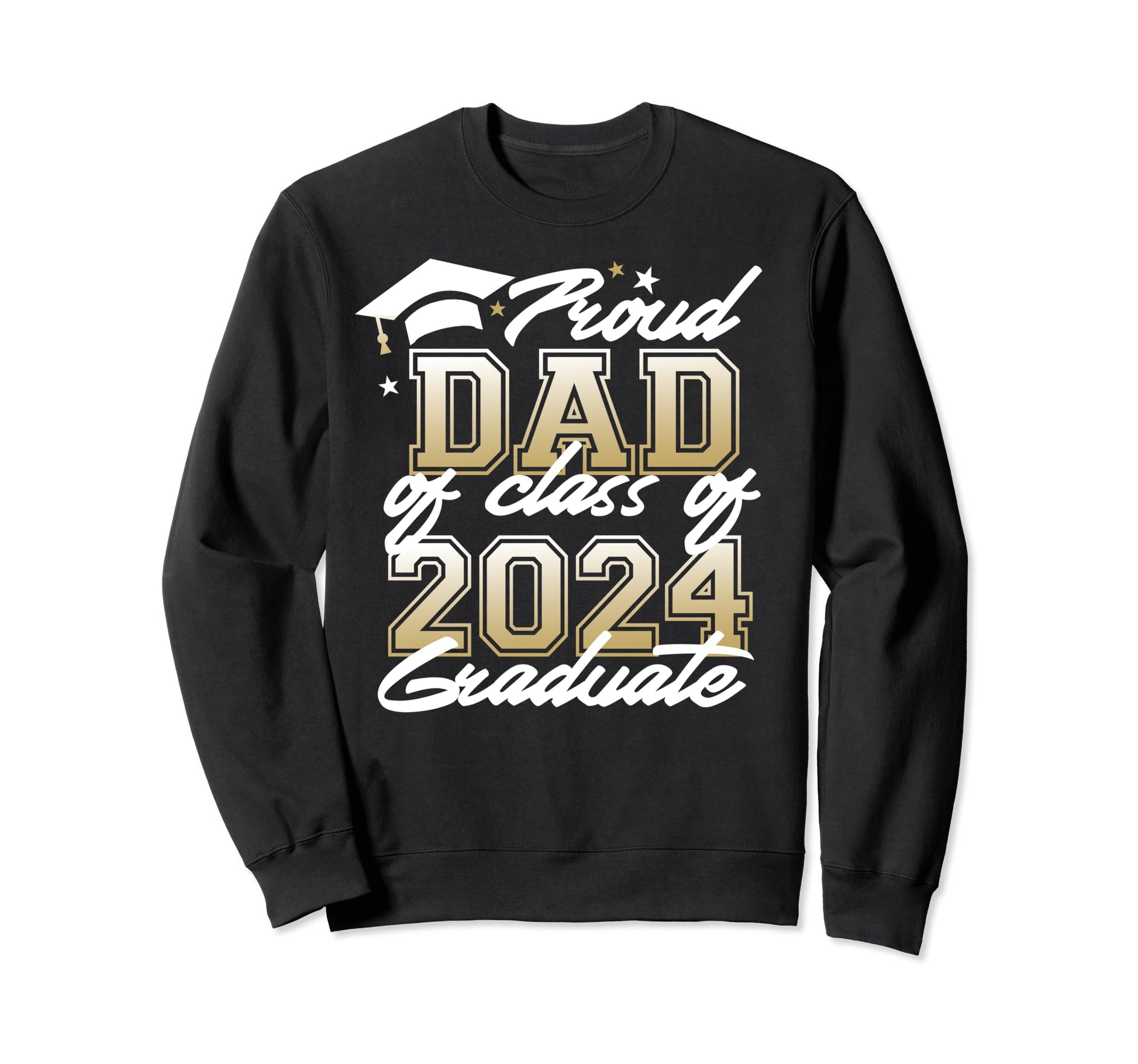 Proud Dad Class 2024 Graduate Sweatshirt - Minimalist Print for Adults - T-Shirt, Sweatshirt, Hoodie