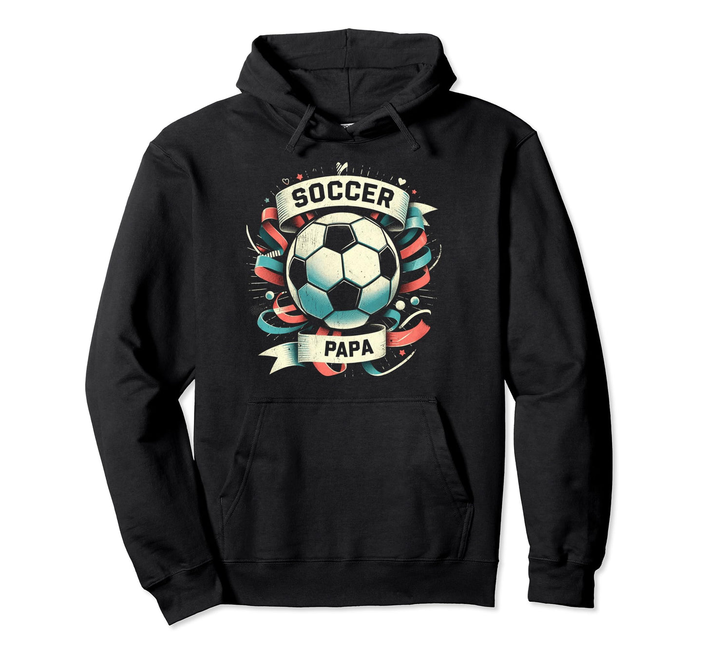 Soccer Papa Family Matching Dad Fathers Hoodie - Graphic Print Men Women - T-Shirt, Sweatshirt, Hoodie