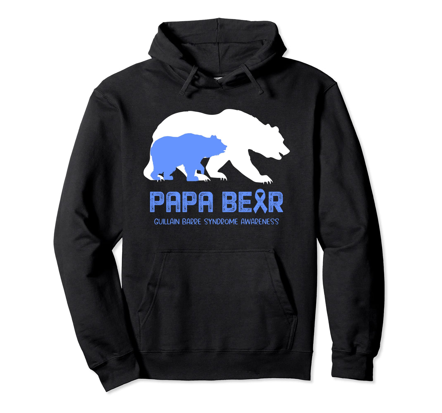 Papa Bear Support Guillain Barre Hoodie - Minimalist Print Men Women - T-Shirt, Sweatshirt, Hoodie