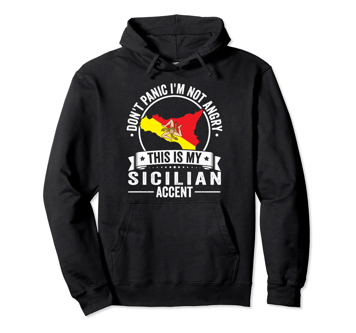Best Bearded Sicilian Dad Sicily Flag Hoodie - Minimalist Print Men Women - T-Shirt, Sweatshirt, Hoodie