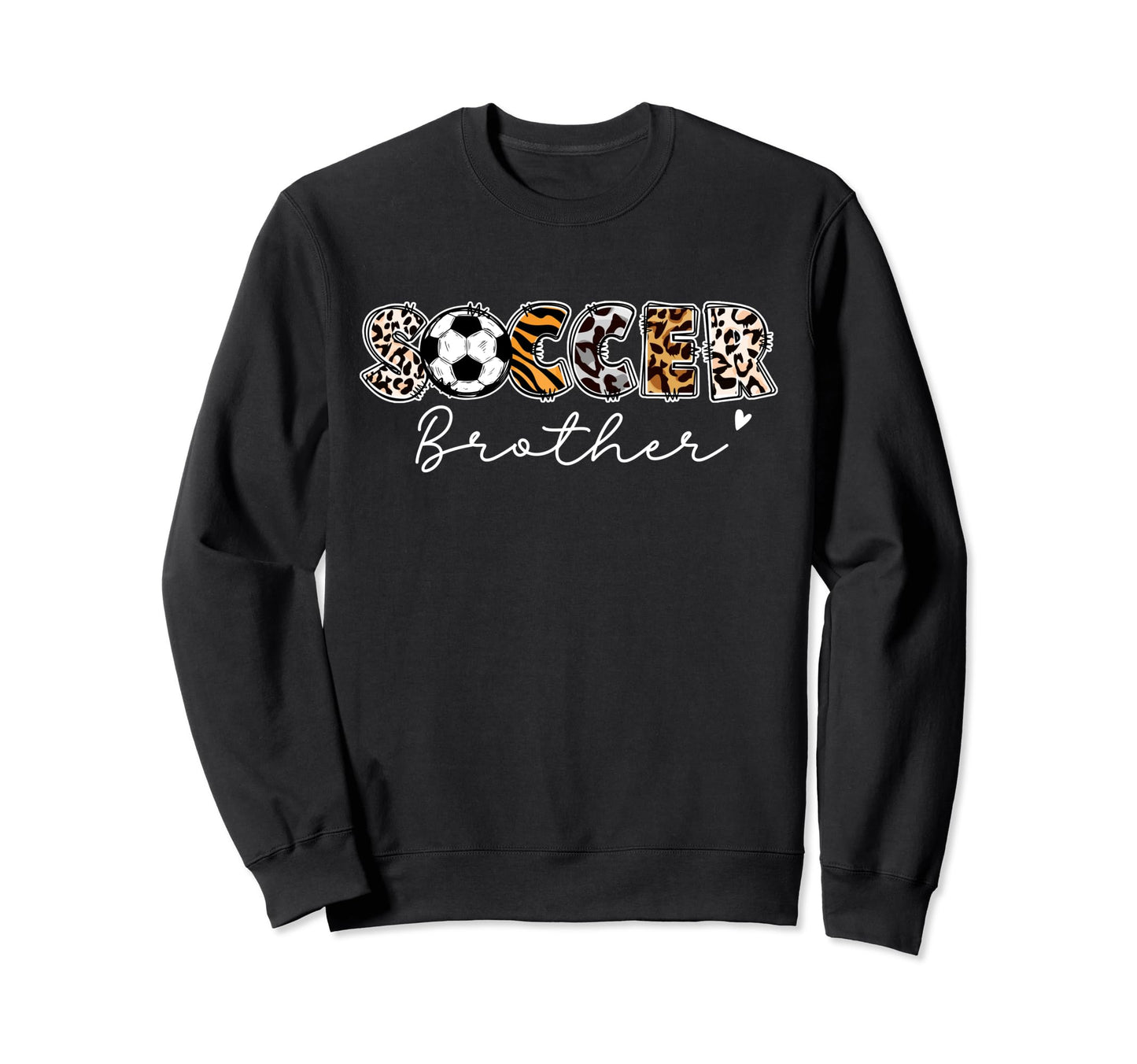 Soccer Brother Leopard Family Sweatshirt - Streetwear Style Unisex - T-Shirt, Sweatshirt, Hoodie