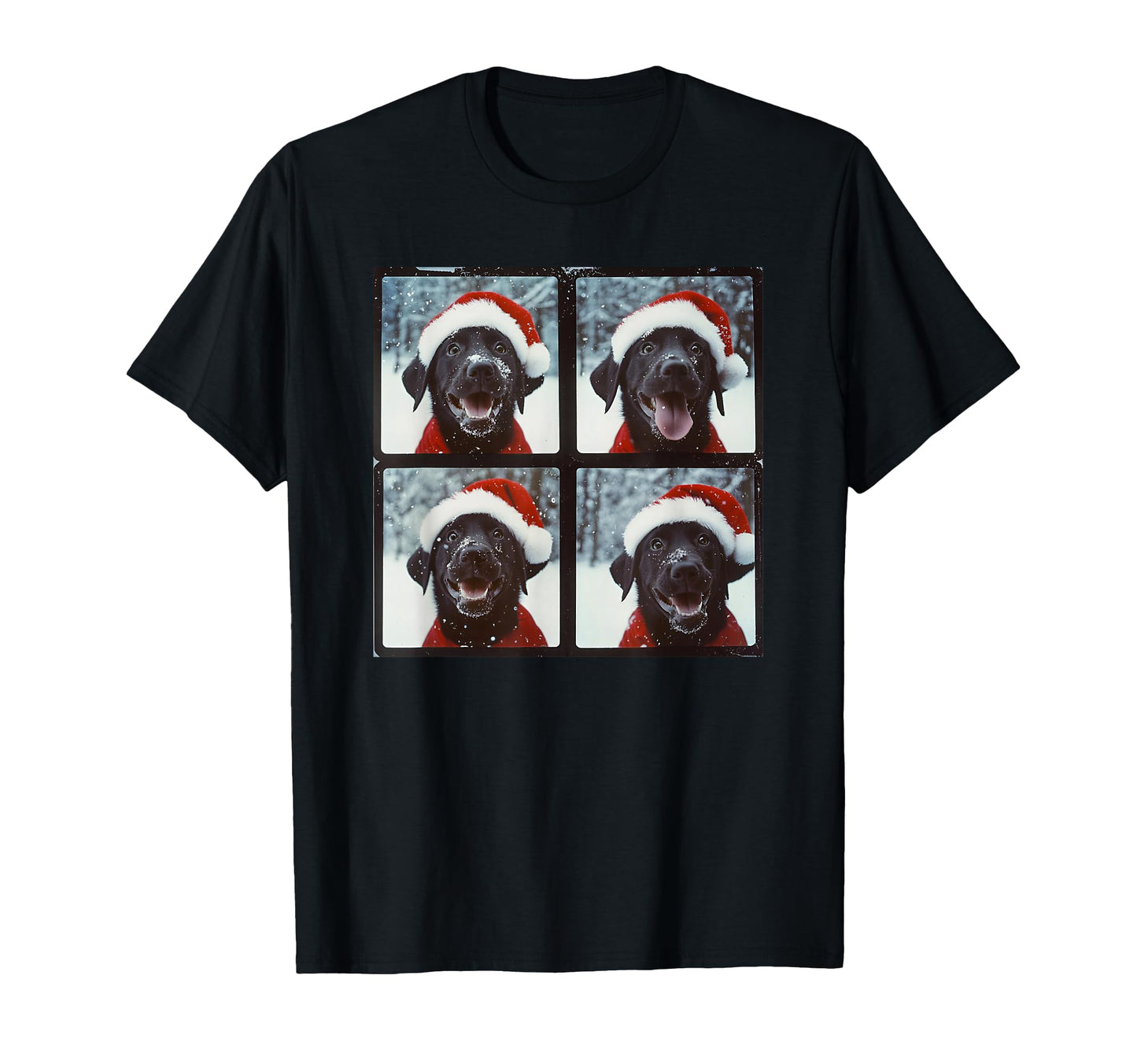 Labrador Santa Hat Black Lab T-Shirt - Fun Novelty Design Men Women - T-Shirt, Sweatshirt, Hoodie