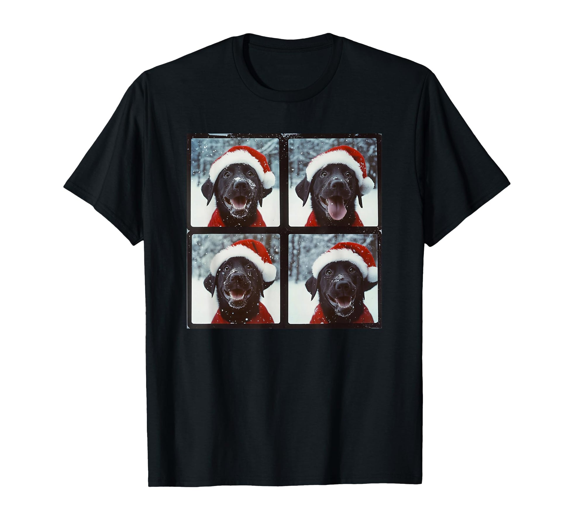 Labrador Santa Hat Black Lab T-Shirt - Fun Novelty Design Men Women - T-Shirt, Sweatshirt, Hoodie