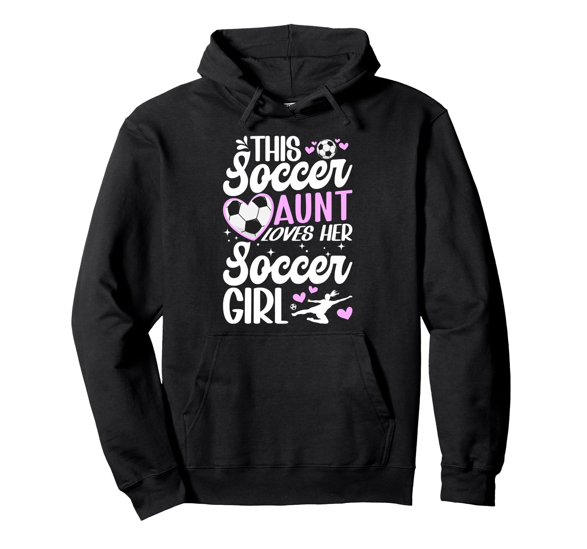 Soccer Aunt Loves Her Soccer Soccer Hoodie - Minimalist Print Men Women - T-Shirt, Sweatshirt, Hoodie