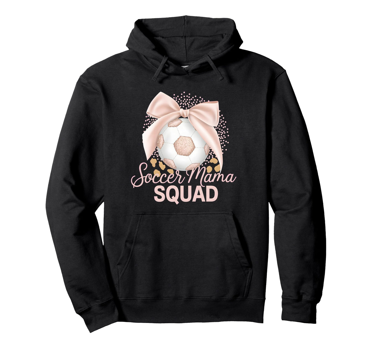 Soccer Mama Squad Coquette Hoodie - Casual Everyday Wear for Adults - T-Shirt, Sweatshirt, Hoodie