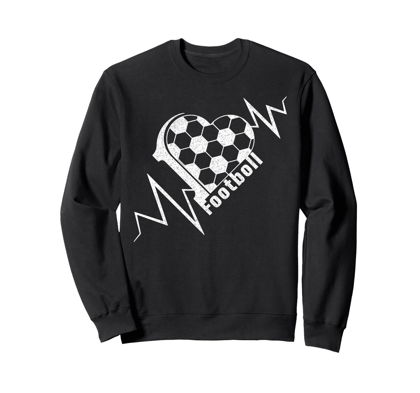 Football Heartbeat Pulse Soccer Sweatshirt - Fun Novelty Design Men Women - T-Shirt, Sweatshirt, Hoodie