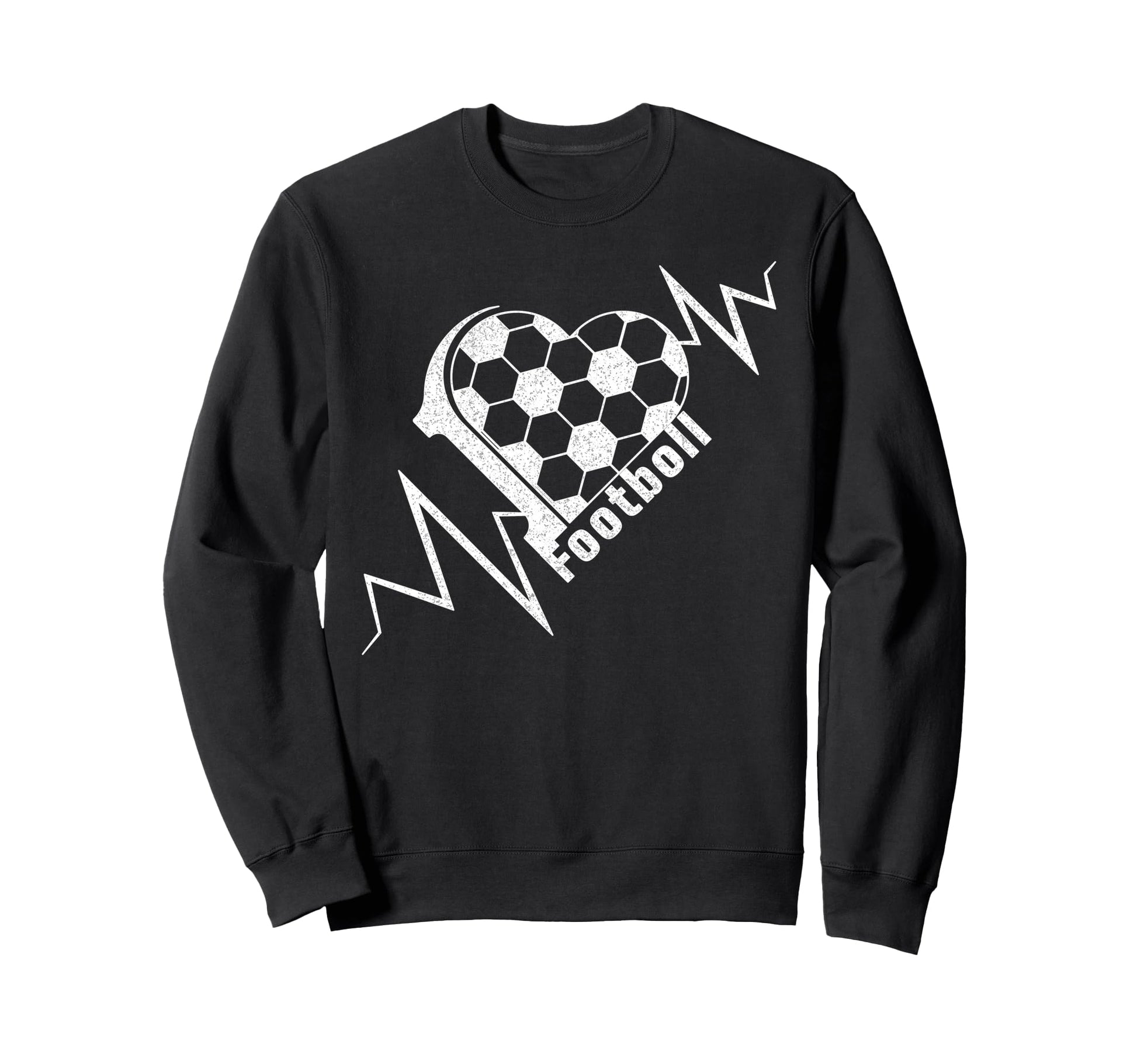 Football Heartbeat Pulse Soccer Sweatshirt - Fun Novelty Design Men Women - T-Shirt, Sweatshirt, Hoodie