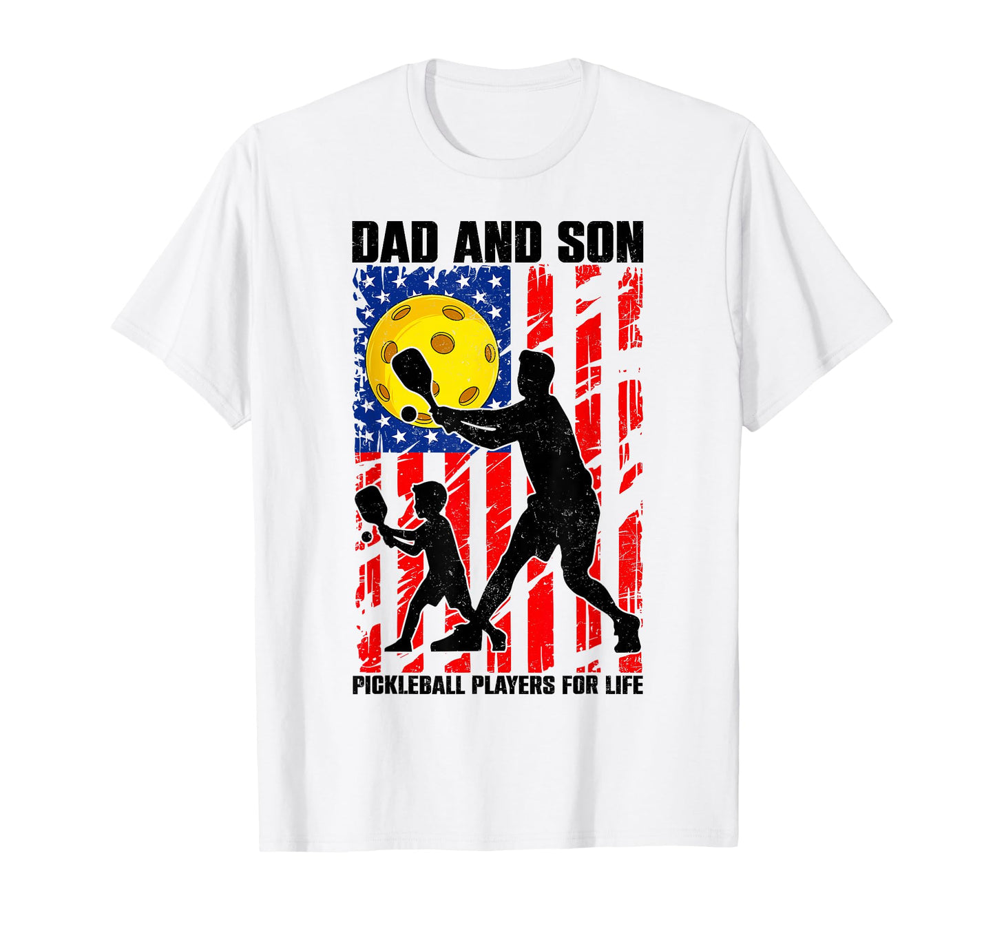 Dad Son Pickleball Players Life T-Shirt - Casual Everyday Wear Unisex - T-Shirt, Sweatshirt, Hoodie