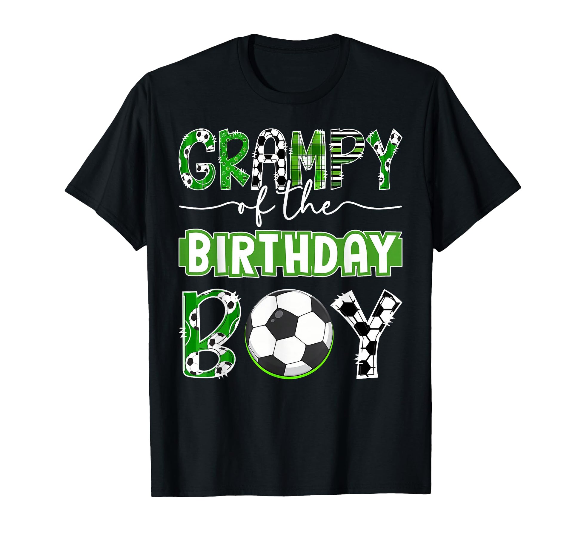 Grampy Birthday Soccer Player Birthday T-Shirt - Graphic Print Unisex - T-Shirt, Sweatshirt, Hoodie