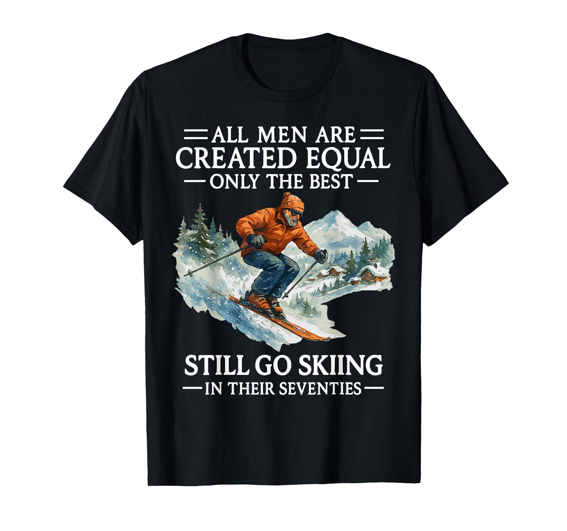 70Th Birthday Skier Gifts 70 Years Old T-Shirt - Unique Graphic Men Women - T-Shirt, Sweatshirt, Hoodie