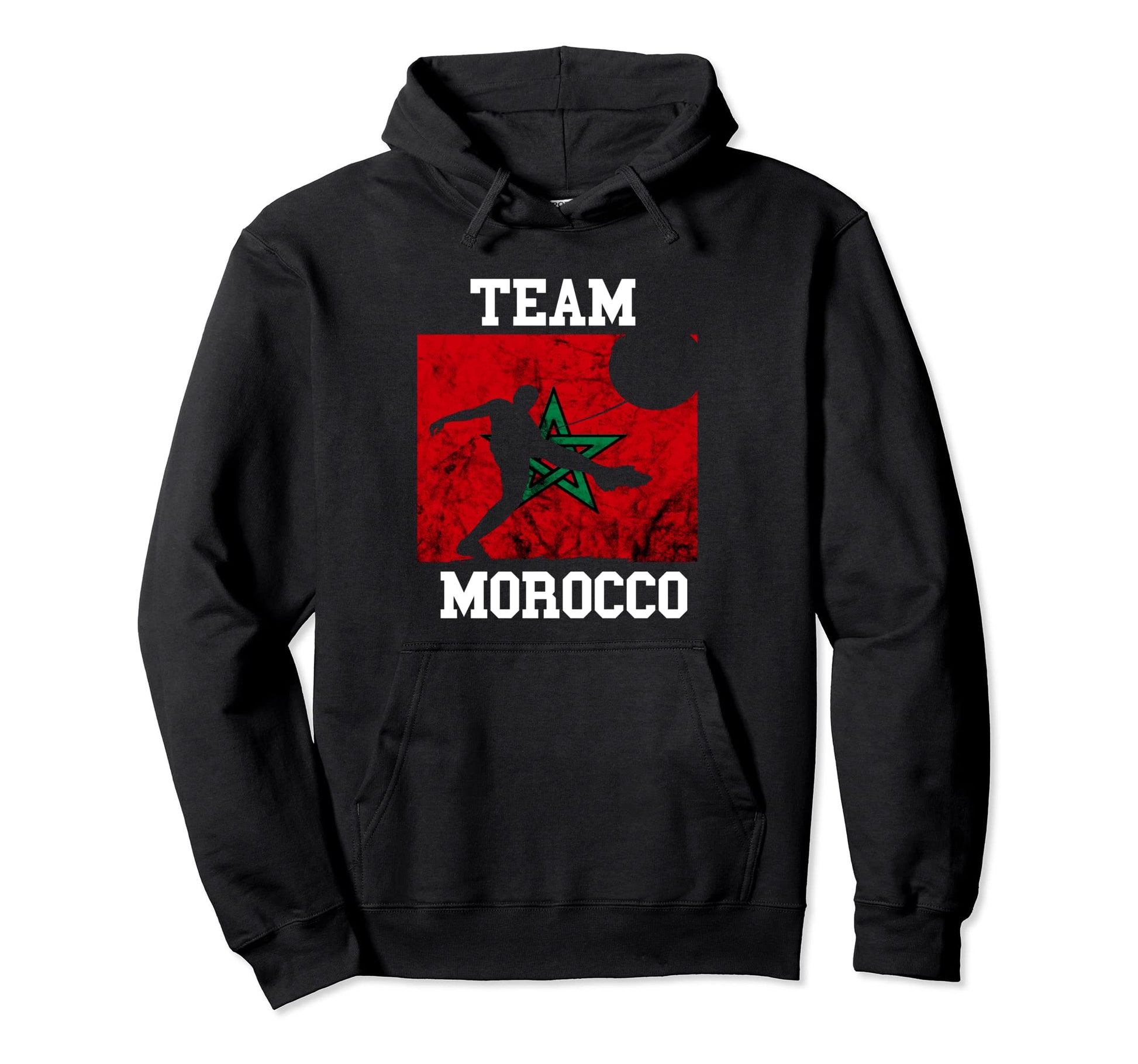 Morocco Moroccan Soccer Team Moroccan Hoodie - Custom Art Print for Adults - T-Shirt, Sweatshirt, Hoodie