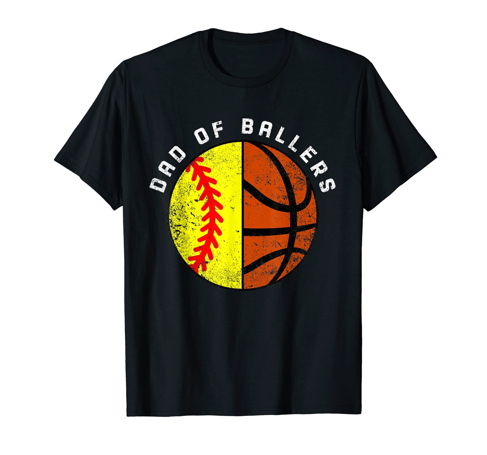 Mens Dad Ballers Funny Softball T-Shirt - Custom Art Print Unisex - T-Shirt, Sweatshirt, Hoodie