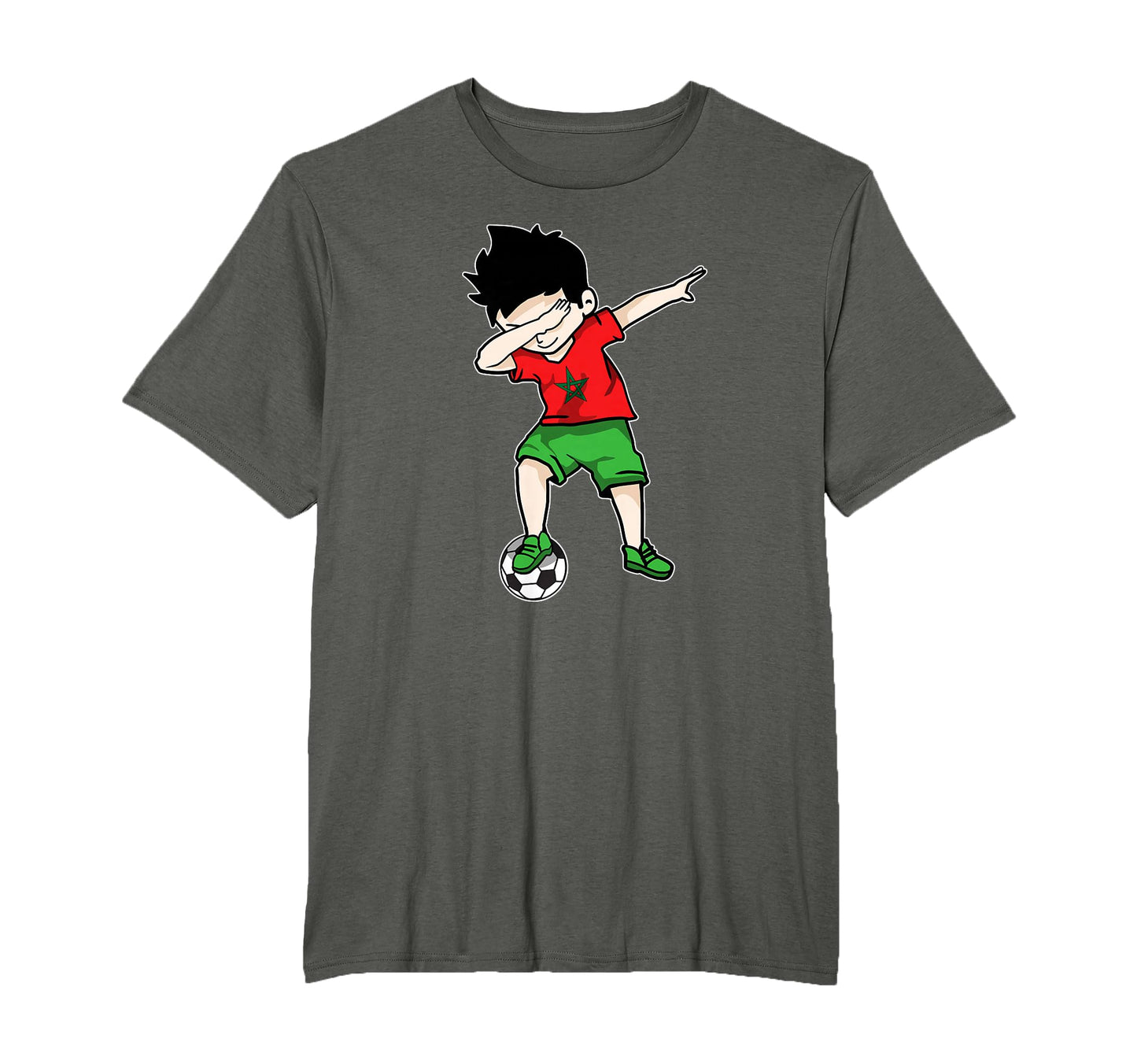 Dabbing Soccer Morocco Football T-Shirt - Custom Art Print Men Women - T-Shirt, Sweatshirt, Hoodie