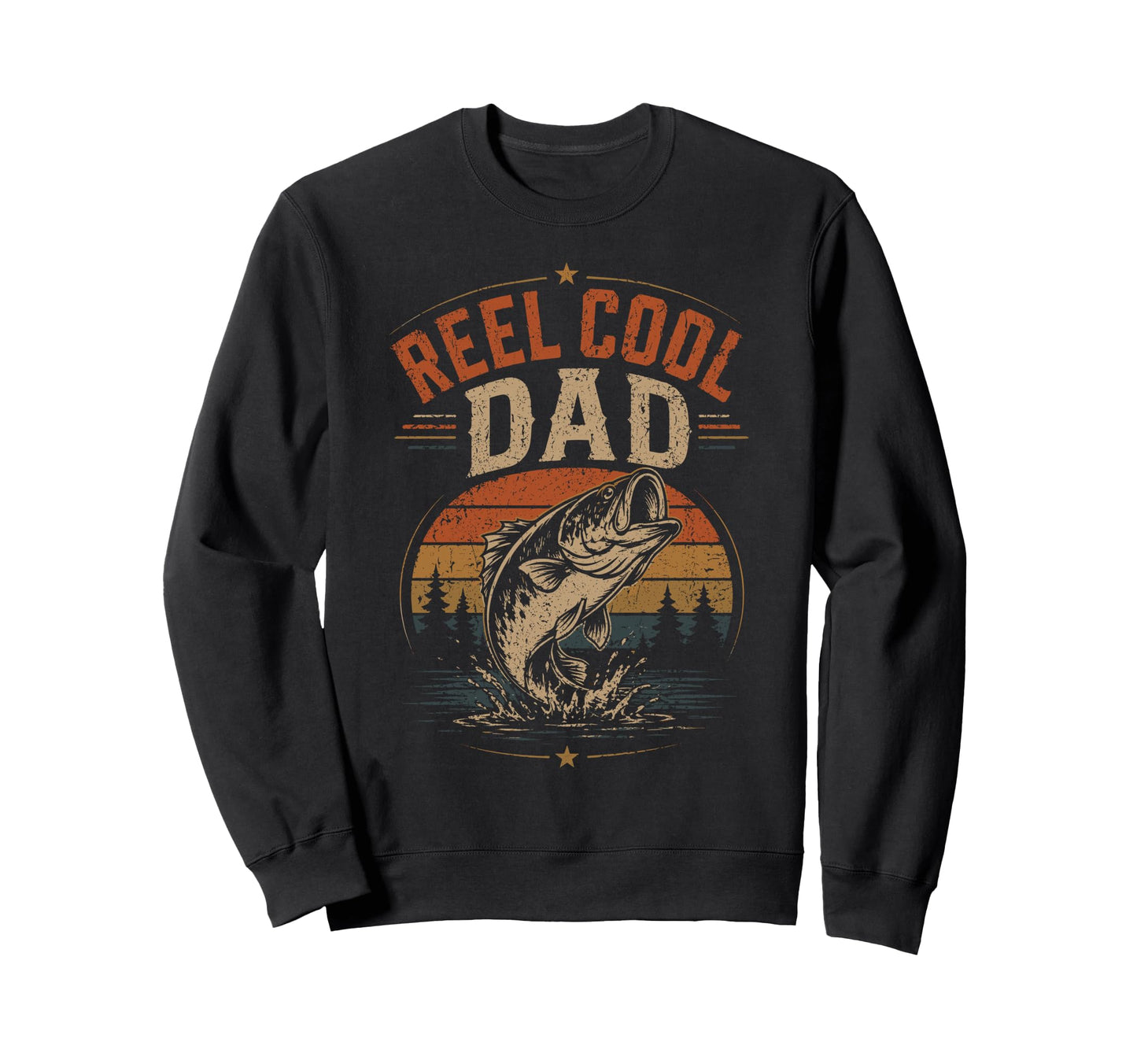 Reel Dad Fishing Fathers Day Fishing Sweatshirt - Custom Art Print Unisex - T-Shirt, Sweatshirt, Hoodie