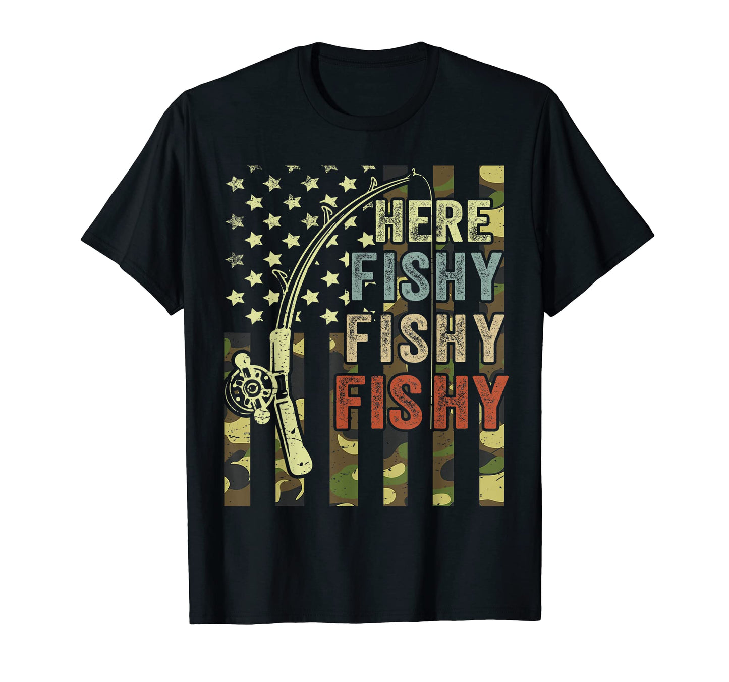 Mens Fathers Day Fishing Gift Here T-Shirt - Aesthetic Graphic Men Women - T-Shirt, Sweatshirt, Hoodie