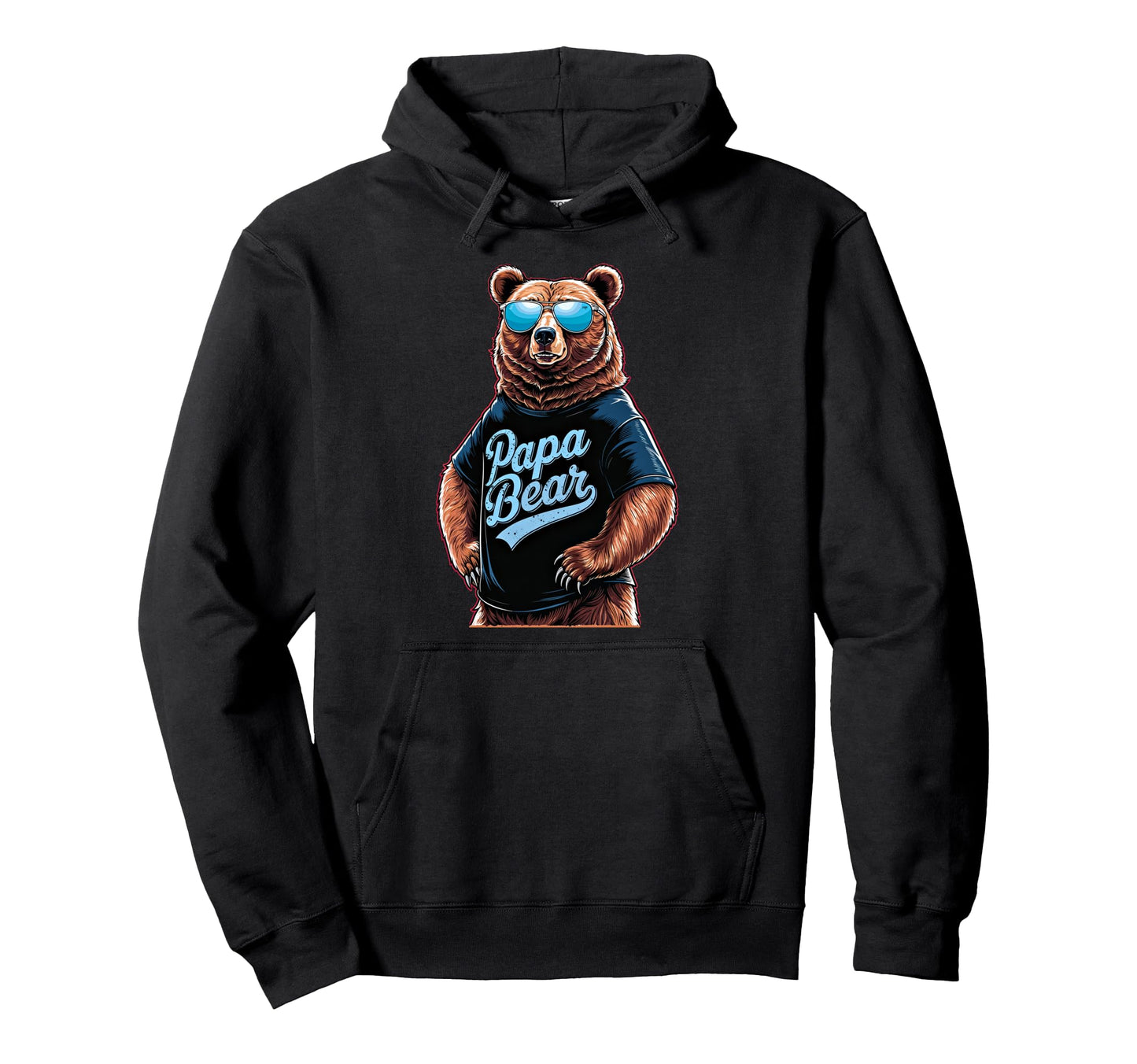 Papa Bear Husband Father Family Hoodie - Aesthetic Graphic for Adults - T-Shirt, Sweatshirt, Hoodie