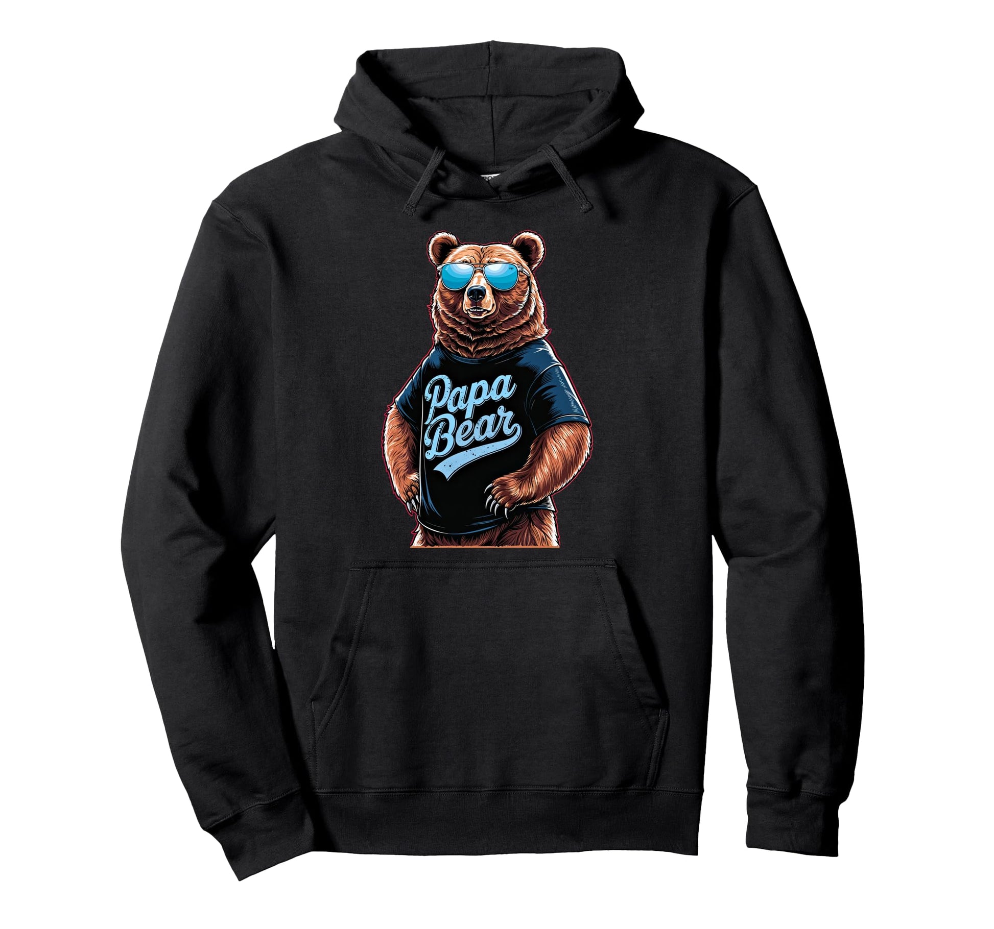 Papa Bear Husband Father Family Hoodie - Aesthetic Graphic for Adults - T-Shirt, Sweatshirt, Hoodie