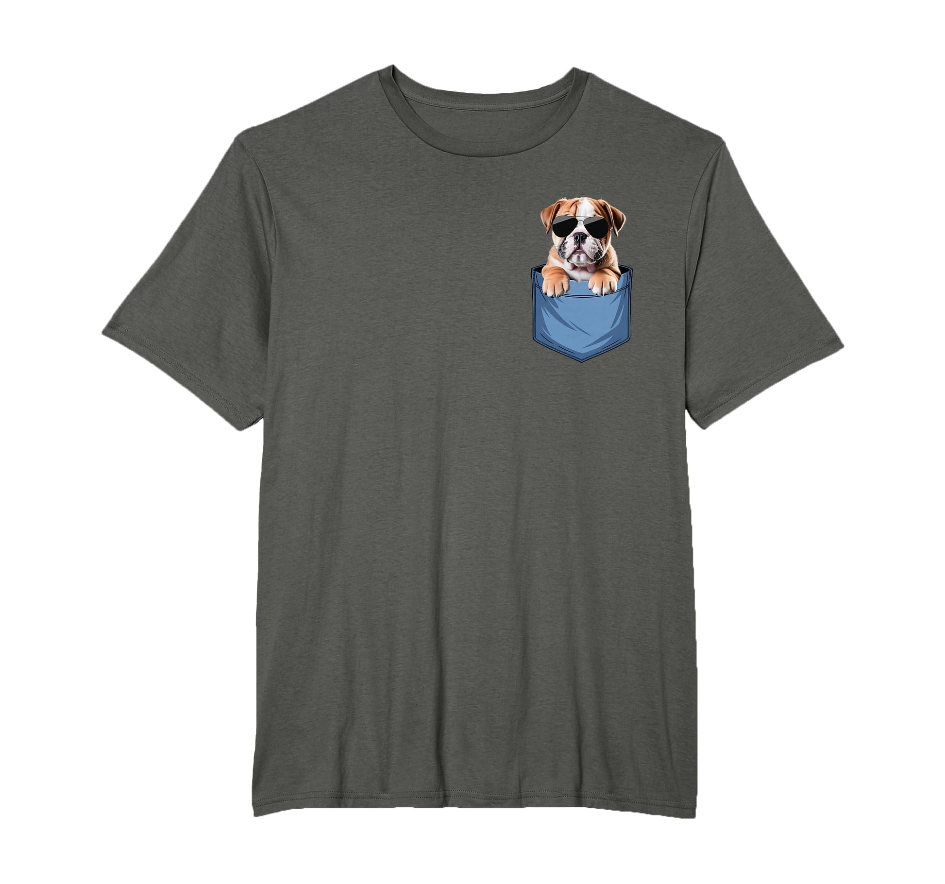 Pocket English Bulldog Lover T-Shirt - Casual Everyday Wear for Adults - T-Shirt, Sweatshirt, Hoodie