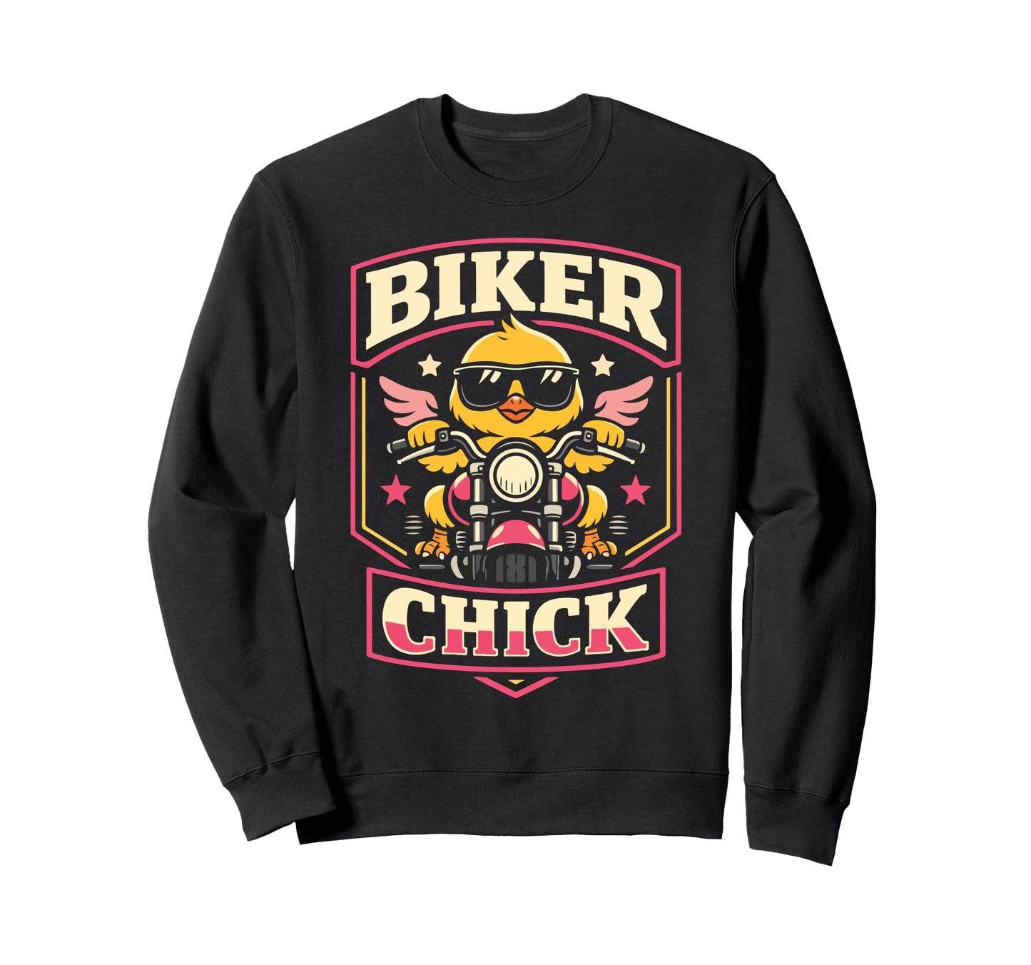 Motorcycle Biker Female Biker Sweatshirt - Fun Novelty Design Unisex - T-Shirt, Sweatshirt, Hoodie