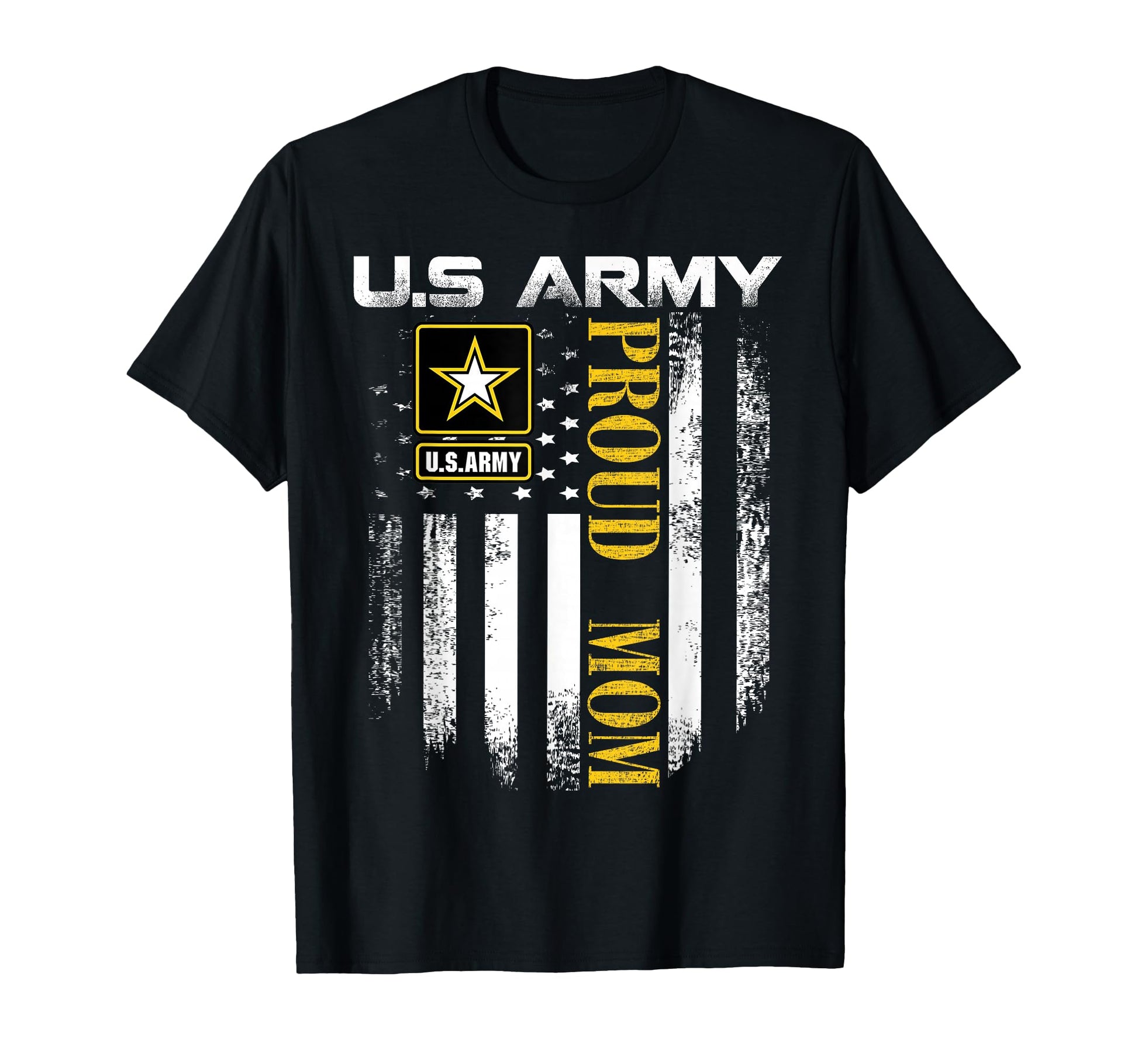 U S Army Proud Mom American Flag Gift T-Shirt - Unique Graphic Unisex - T-Shirt, Sweatshirt, Hoodie