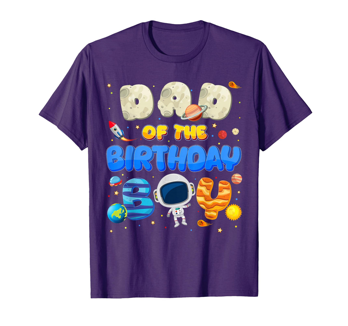 Dad Birthday Two Moon Space Family Matching T-Shirt - Trendy Graphic Unisex - T-Shirt, Sweatshirt, Hoodie