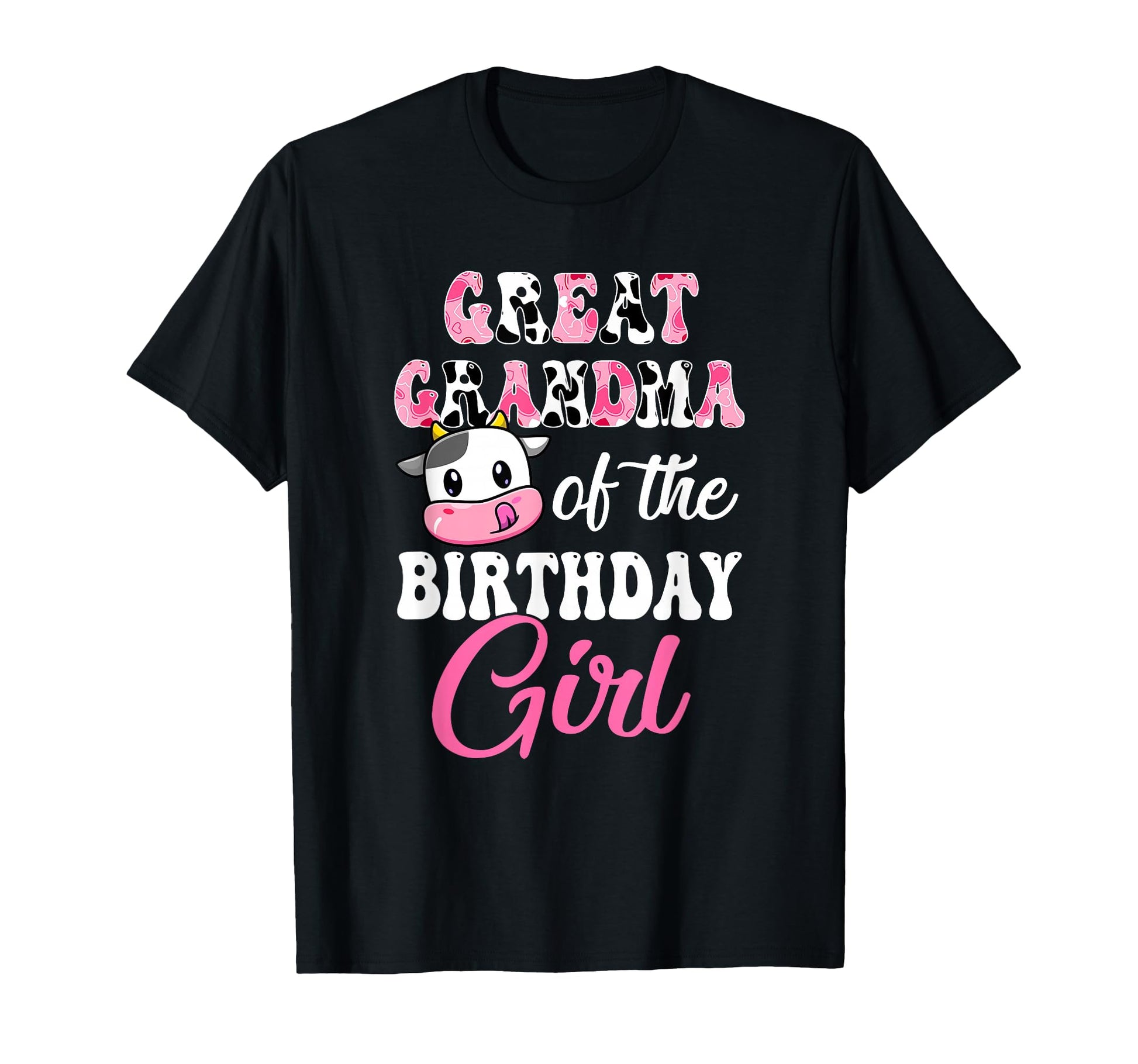 Great Grandma Birthday Farm Cow 1St T-Shirt - Custom Art Print Unisex - T-Shirt, Sweatshirt, Hoodie